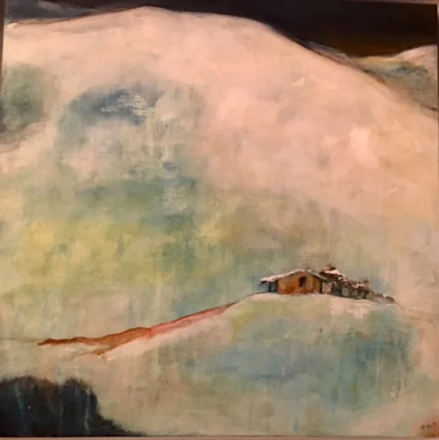 ‘Snow palace’ (50x50cm) acrylic on canvas