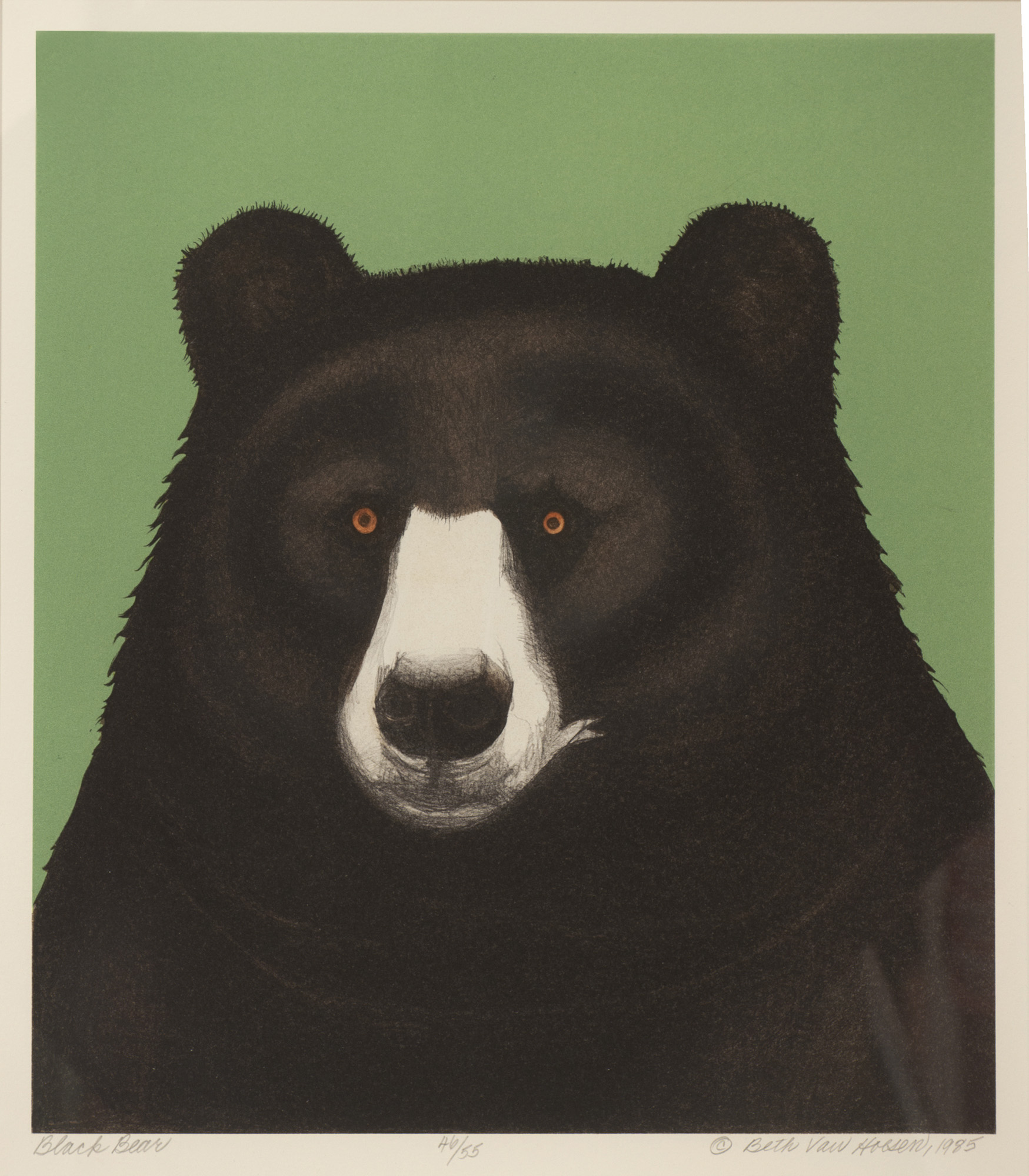 TANGUNS BEAR - Black Bear Hair Big Canvas Brush (Collectors Series