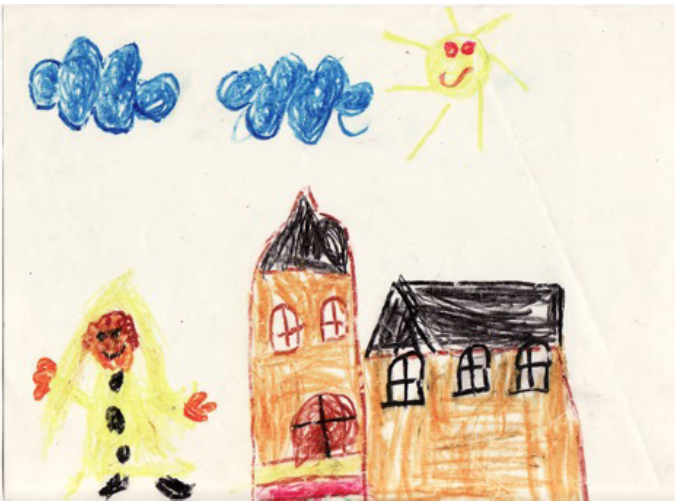 Childhood drawing by Kota Ezawa. Courtesy of the artist.