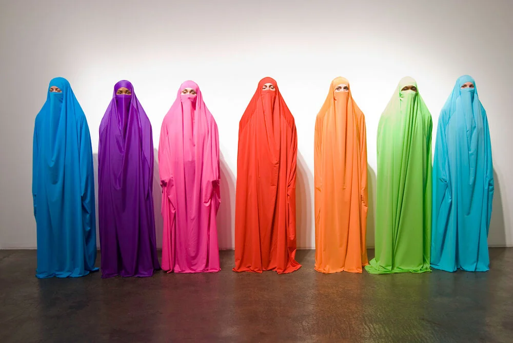 Fashion of the Veil, 2009. Performance. Duration: 1 hour. Track 16, Santa Monica, California. Photo by Emma Jürgensen.