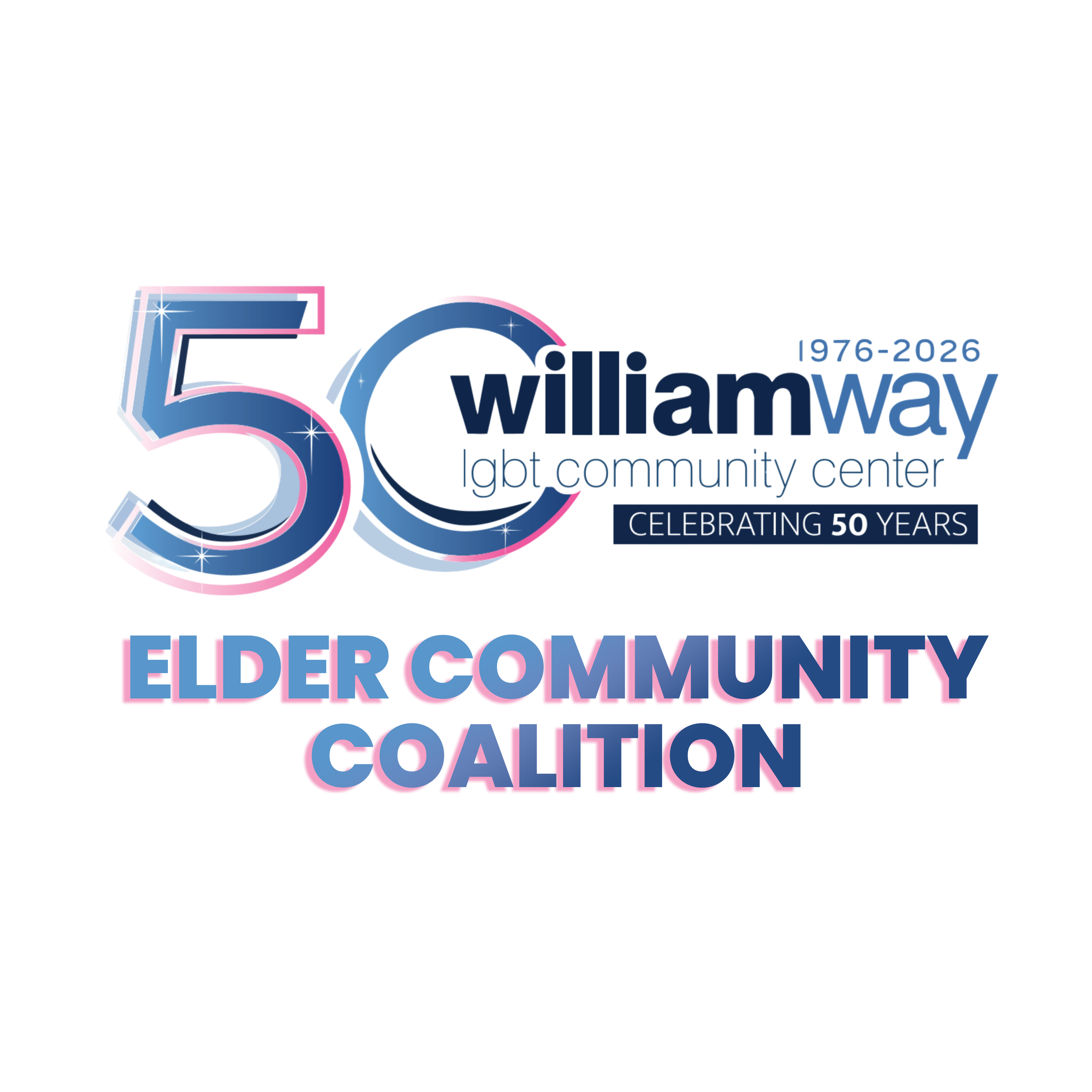 William Way 50th anniversary logo with the text “The Elder Community Coalition” below.