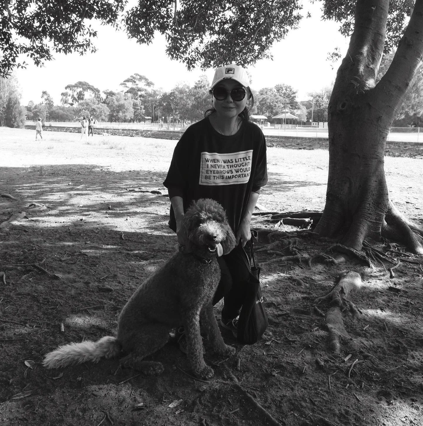 Linda and Noodle the poodle. #dogpeople #dogsofinstagram #groodlesofinstagram #innerwestdogs