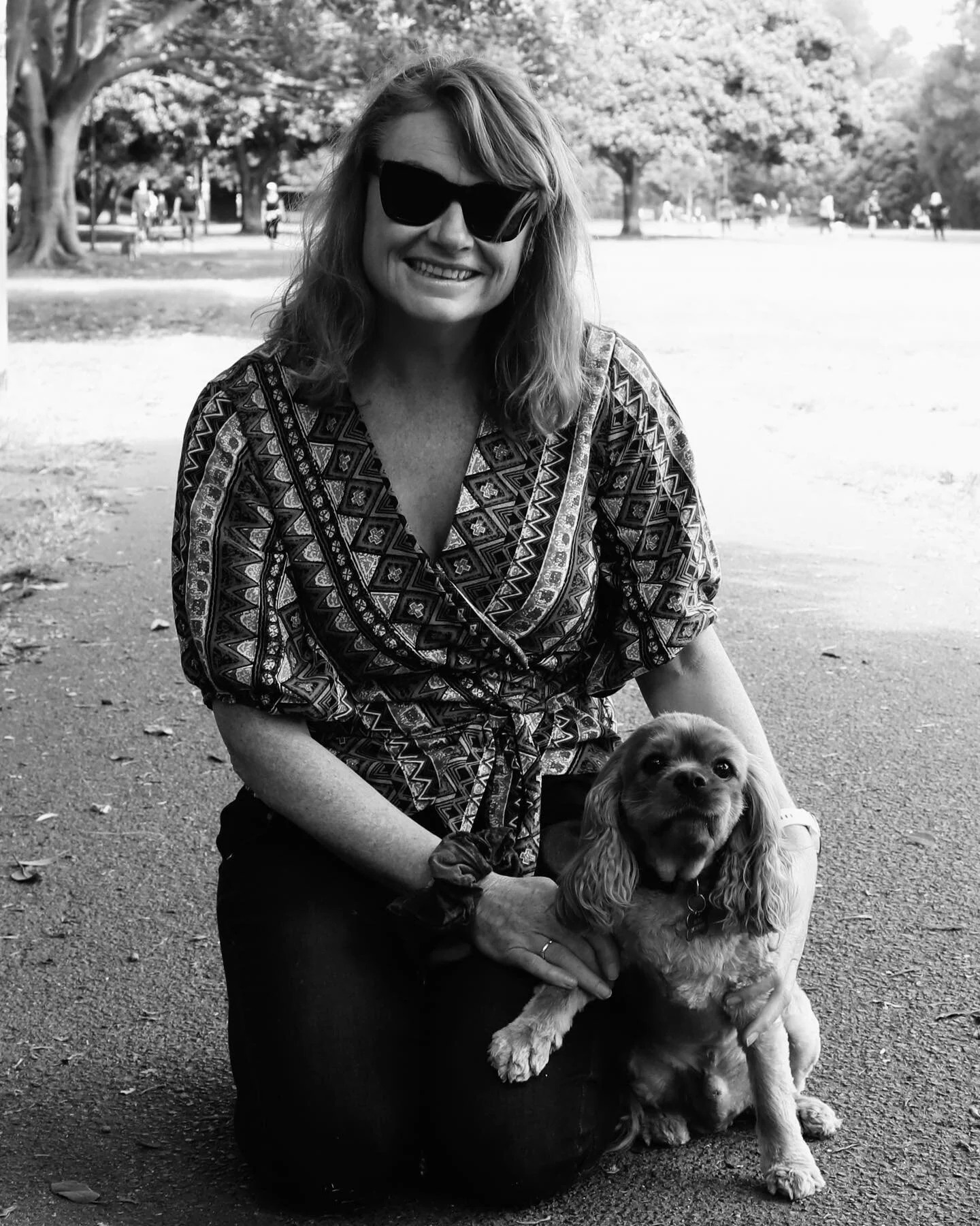 Sharon &amp; Bear, 2021. #EDGEInnerWest #EDGEGreenWay #dogpeopleofthegreenway #cavalierkingcharlesspaniel #cavaliersofinstagram #dogsofinstagram