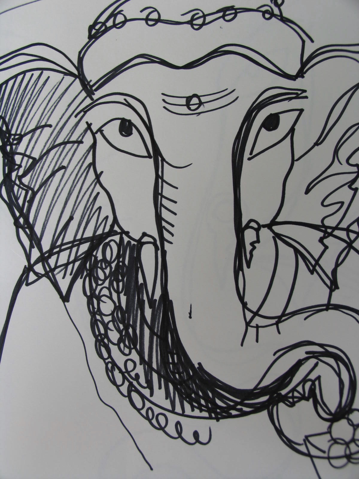 How to Draw Simple Lord Ganesha Drawing Step by step - YouTube