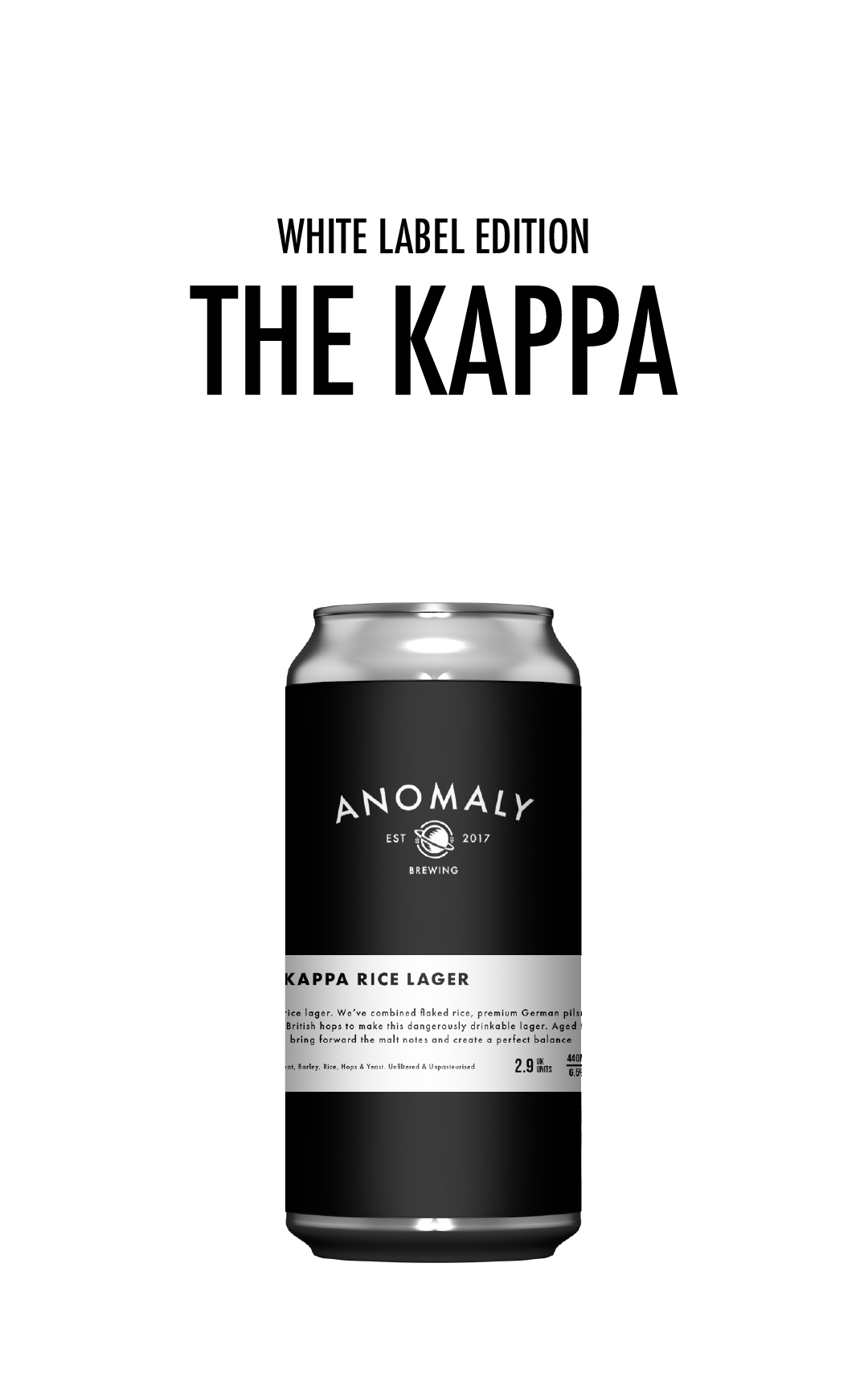 White Label / The Kappa Rice Lager / 6.5% / 440ml