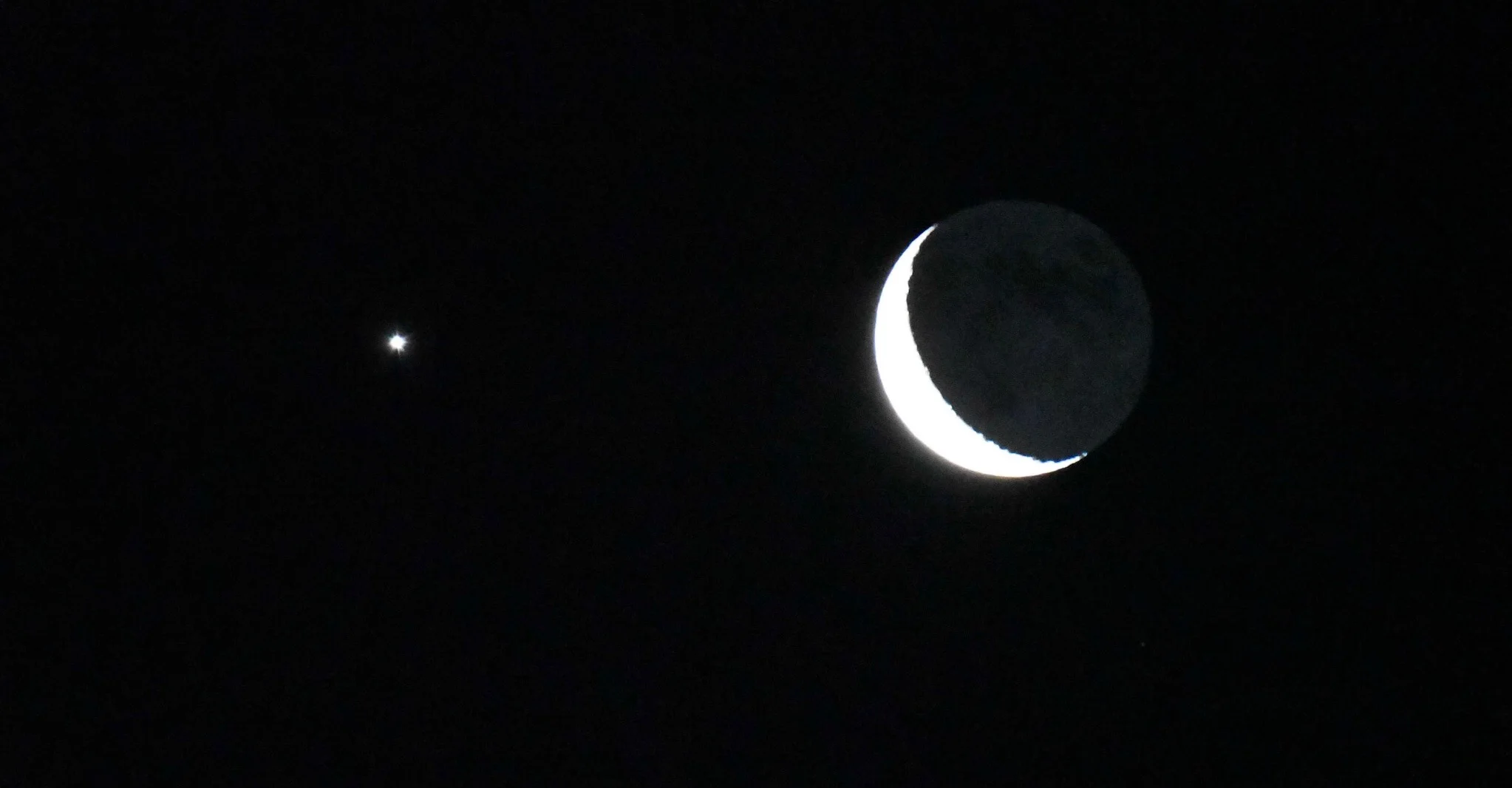 Venus and Crescent Moon.