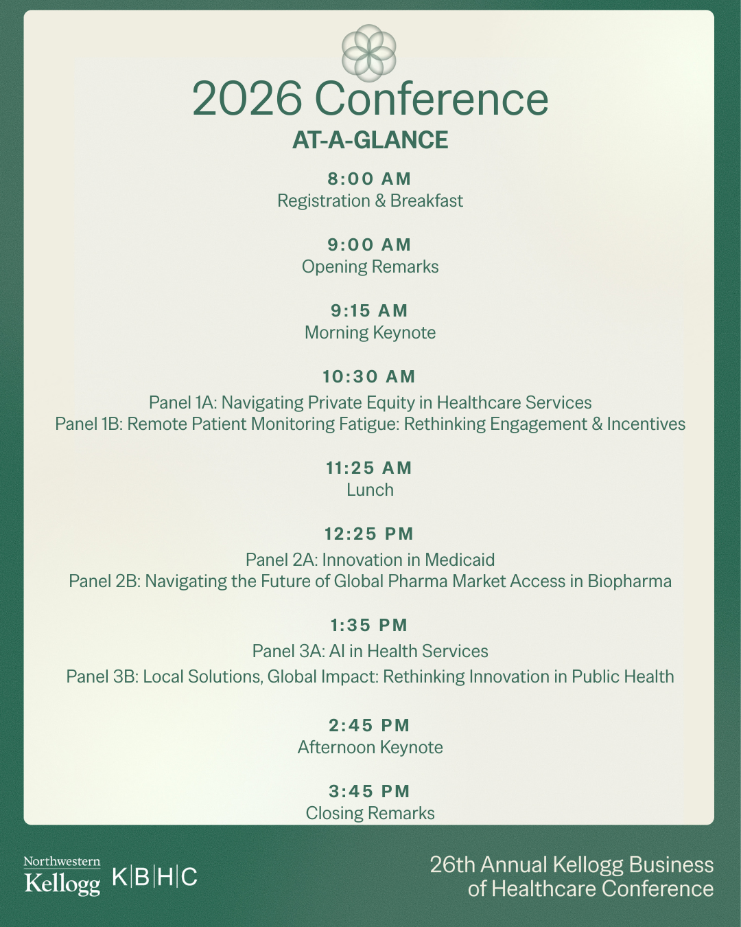 Conference Agenda At A Glance
