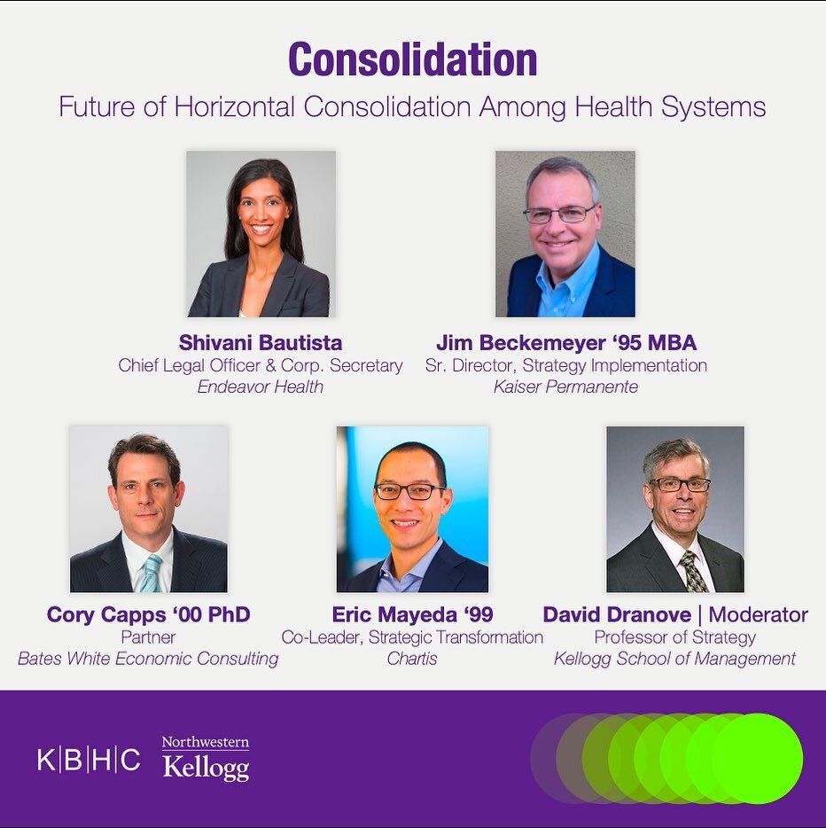 Sharing another exciting slate of panelists featuring experts on consolidation! 

During this panel, we&rsquo;ll explore the following questions: How will the recent flurry of megadeals and horizontal mergers impact patient care access, costs, and qu