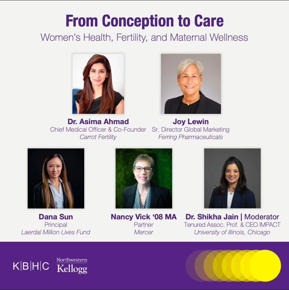 We are proud to introduce this year's Women's Health, Fertility, and Maternal Wellness panel!

During this panel, we'll discuss​ how recent policy changes have impacted innovation, access to care, and investments within women's health, and how our pr