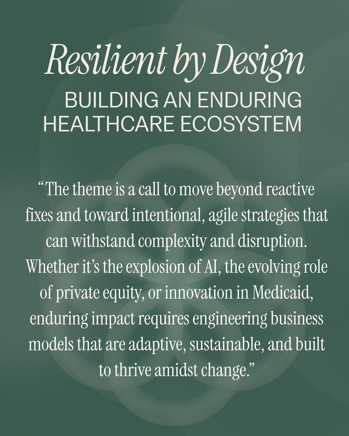 Resilient by Design. Building an enduring healthcare ecosystem.

Healthcare is getting rewritten in real time. AI is accelerating change, capital is reshaping incentives, and policy is shifting the rules. This year at KBHC, we&rsquo;re talking about 