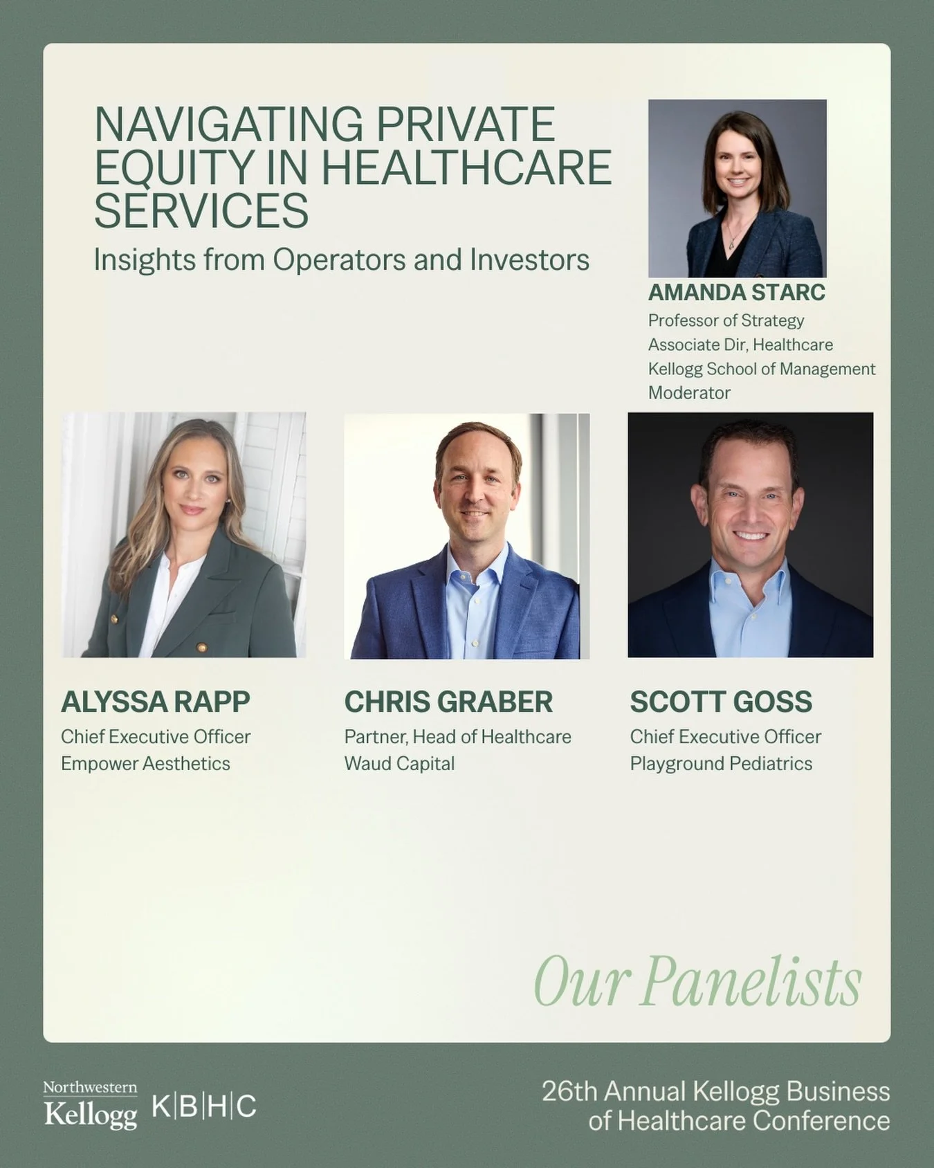 💡 Panel Spotlight 💡

Private equity in healthcare services is getting a lot more disciplined and a lot more interesting. In today&rsquo;s uncertain capital environment, what actually drives value and what actually breaks deals?

Join us for Navigat