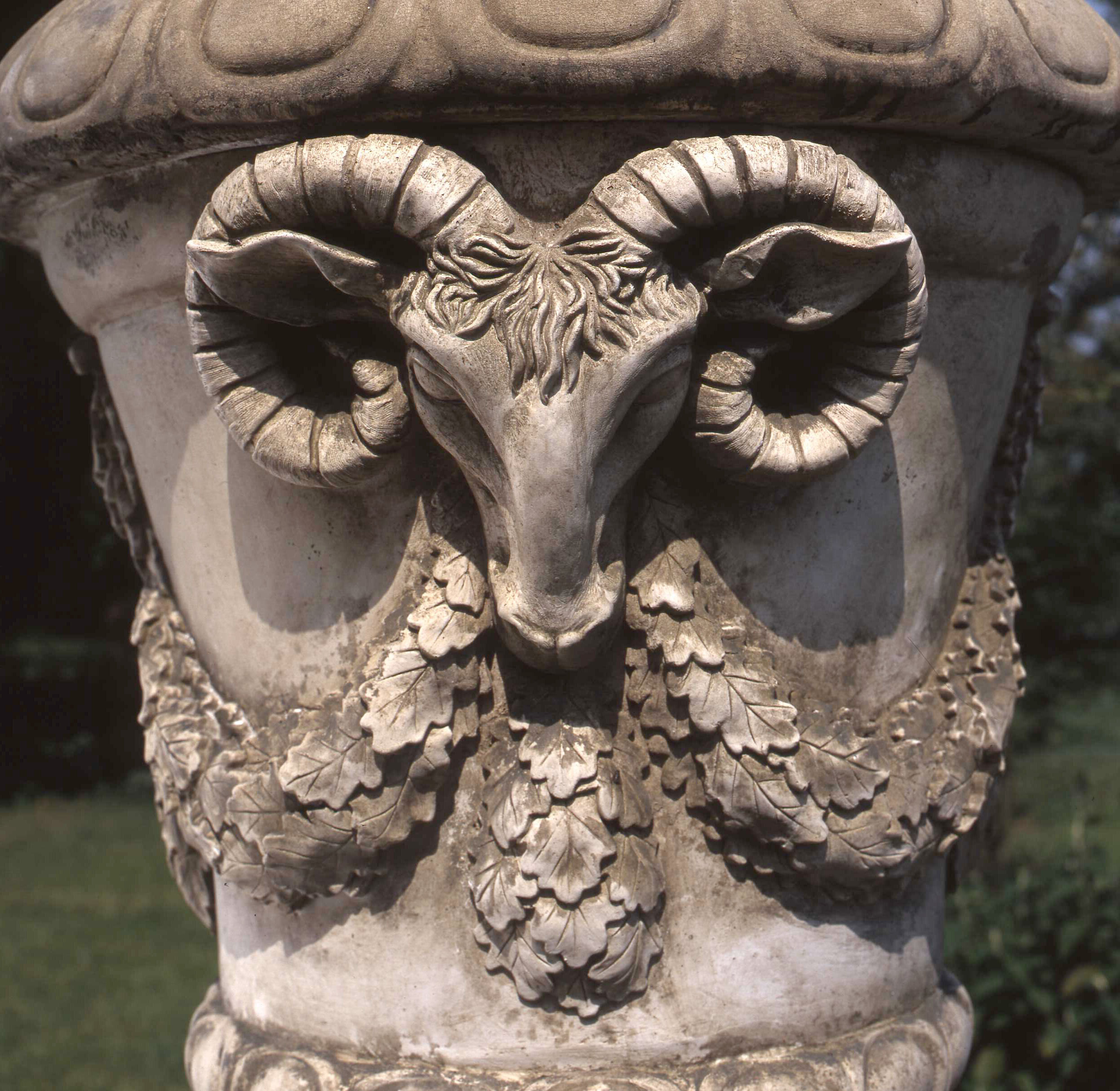  Product   Large Stone Decorative Rams Urn    Contact  