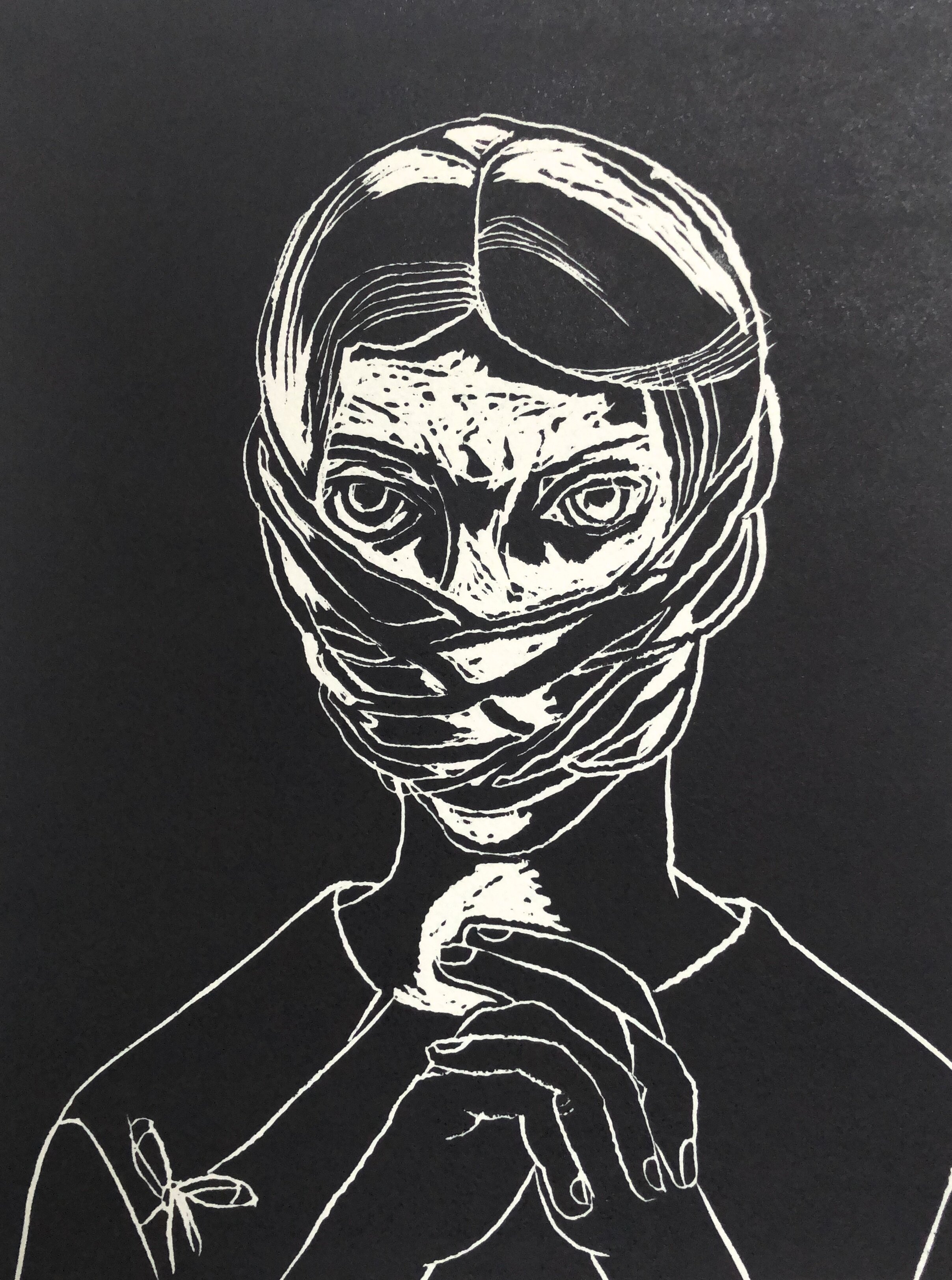 Shield 1, lino cut_Hanselaar.jpg