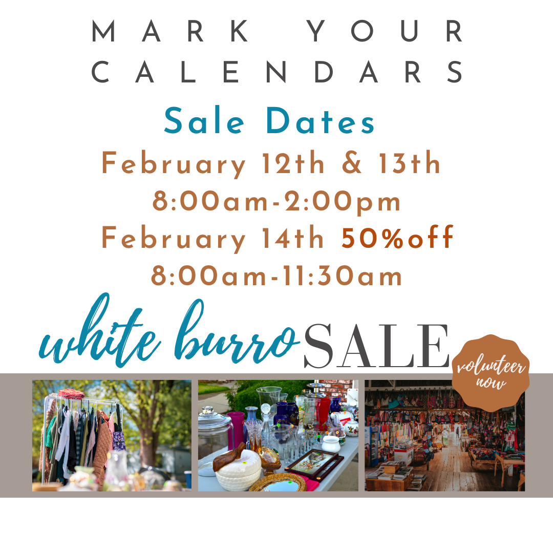 White Burro SALE dates