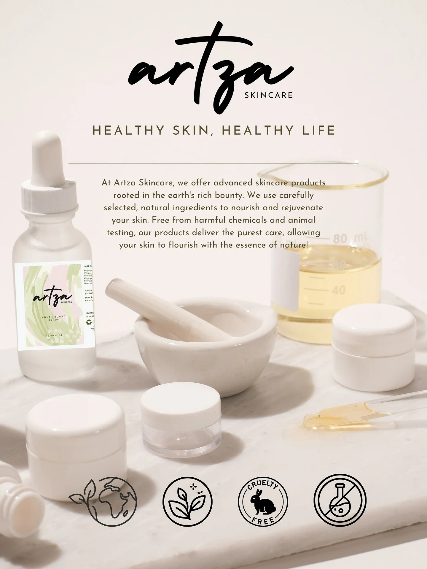 🌿 Unlock the Secret to Healthful Beauty! Discover Our Premium Skincare Line, Artisanally Crafted by Our Owner, a Dual Board-Certified Esthetician&mdash;Nurture Your Skin Naturally! 🌿

✨PRE-ORDER NOW &amp; GET 20% OFF!✨ 

Artza: Where Earth Meets El