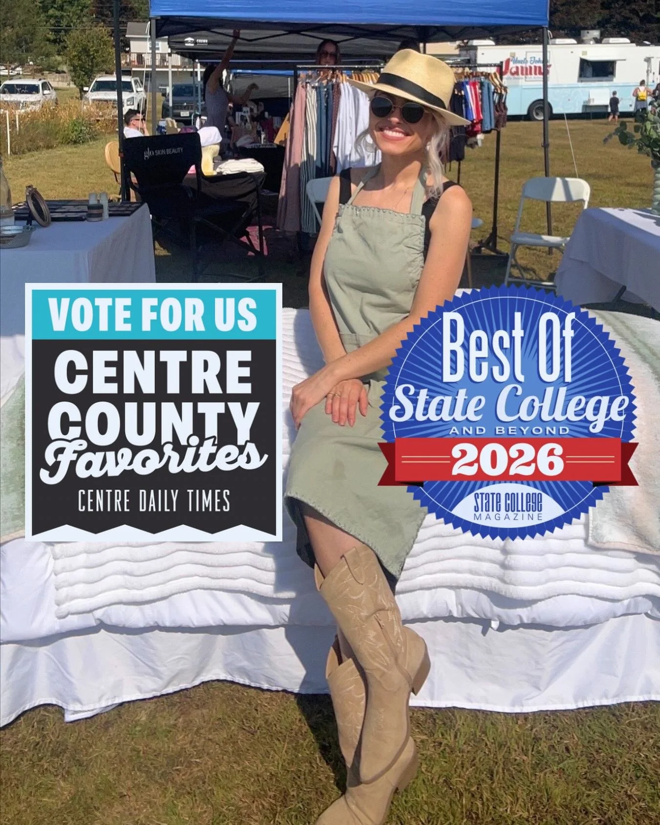 Grateful for every opportunity to step into the sunshine and connect with our amazing community. ☀️🕶️

Voting is officially live for two major regional honors, and your daily ballots mean everything to our Nordic beauty brand:

⏳ CENTRE COUNTY FAVOR
