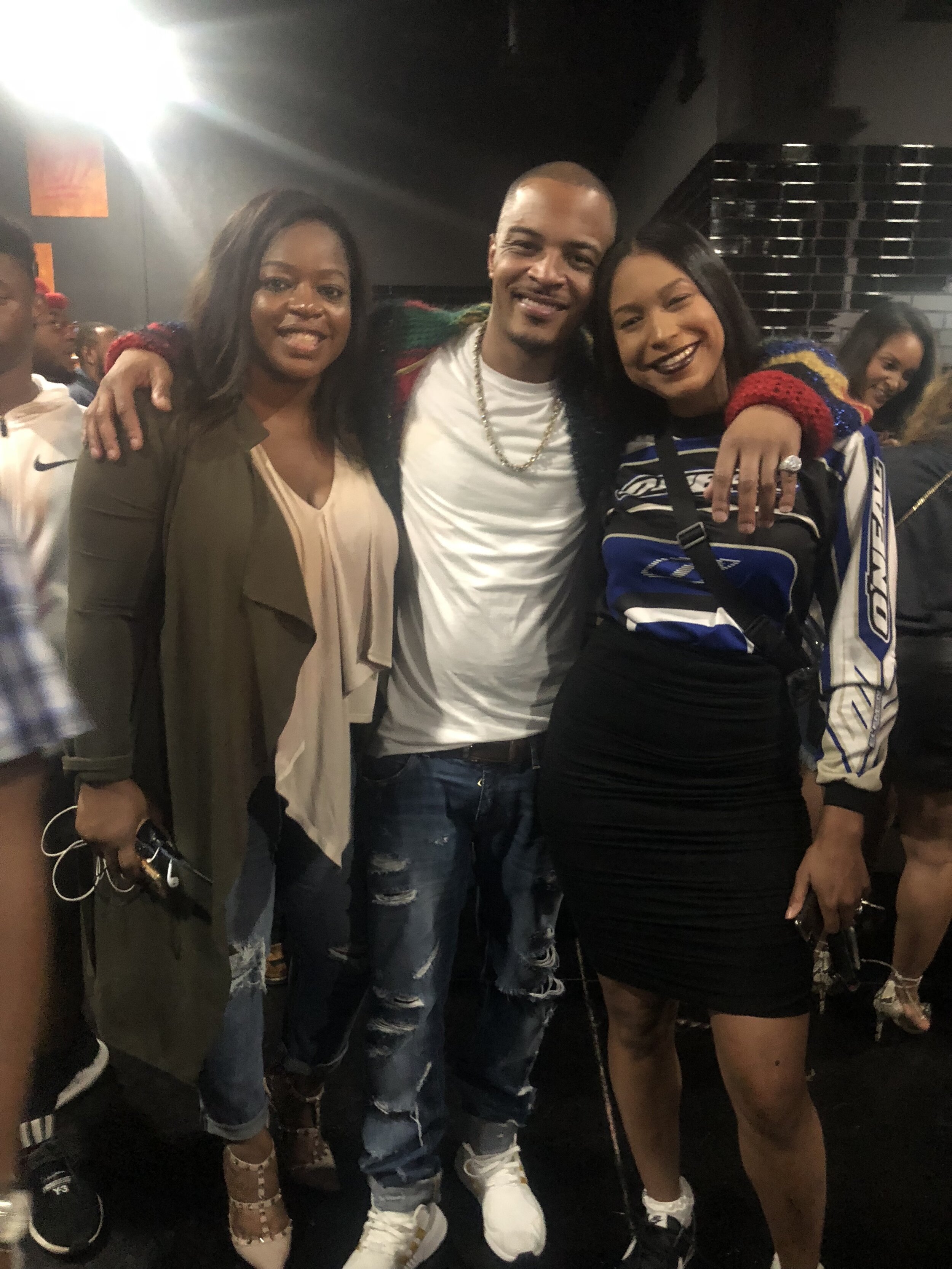 Skye, Tip and a friend at the Trap Music Museum opening
