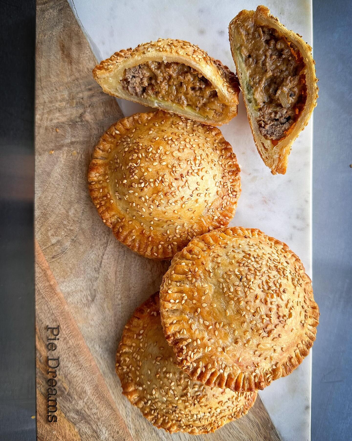 Pi Day is a week away, here are some more details about it all&hellip;
_____ 🥧🌎💭_____
📸: Cheeseburger Hand Pies.

Pi Day/week Housekeeping:

The following pies are only available on Pi Day: Black Sesame Banana, Lobster Hand Pies, Chicken Bacon Ha