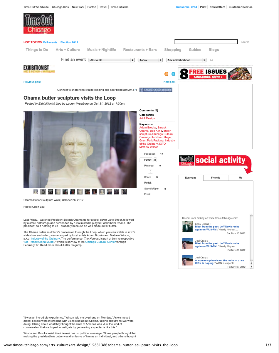 Obama butter Timer Out Chicago
