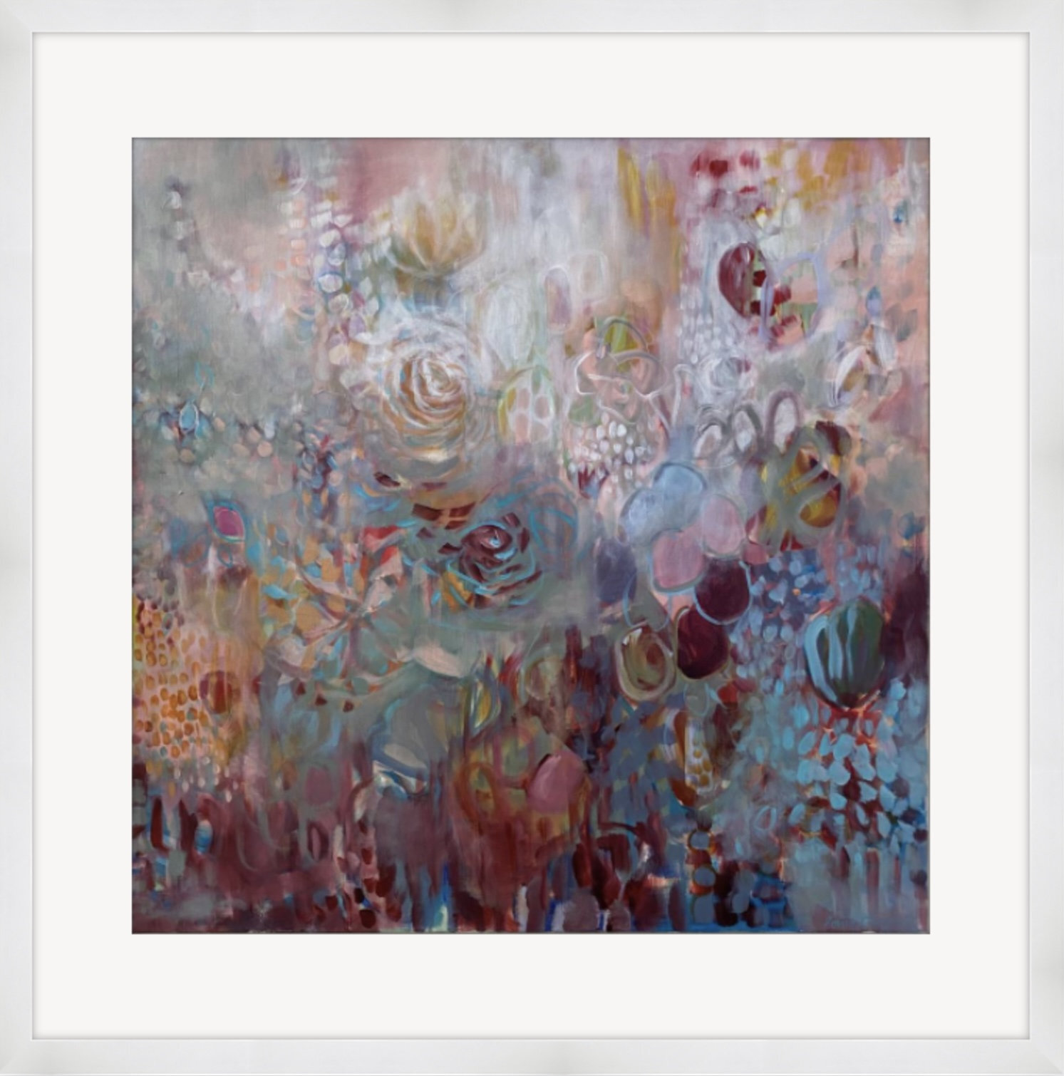 Colourful ABSTRACT GICLEE PRINT, wall art, interior decor, nature painting, copper ‘Out of Chaos I’