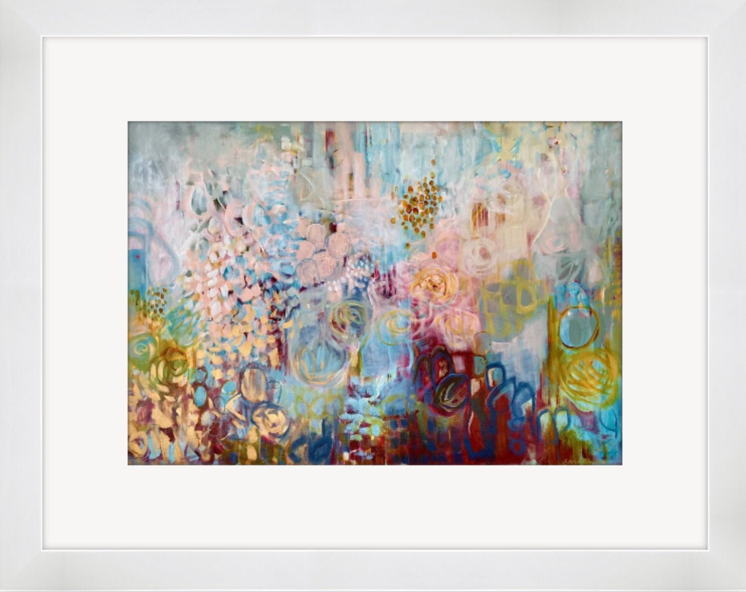 Colourful ABSTRACT GICLEE PRINT, wall art, interior decor, earth colours, copper ‘Out of Chaos’