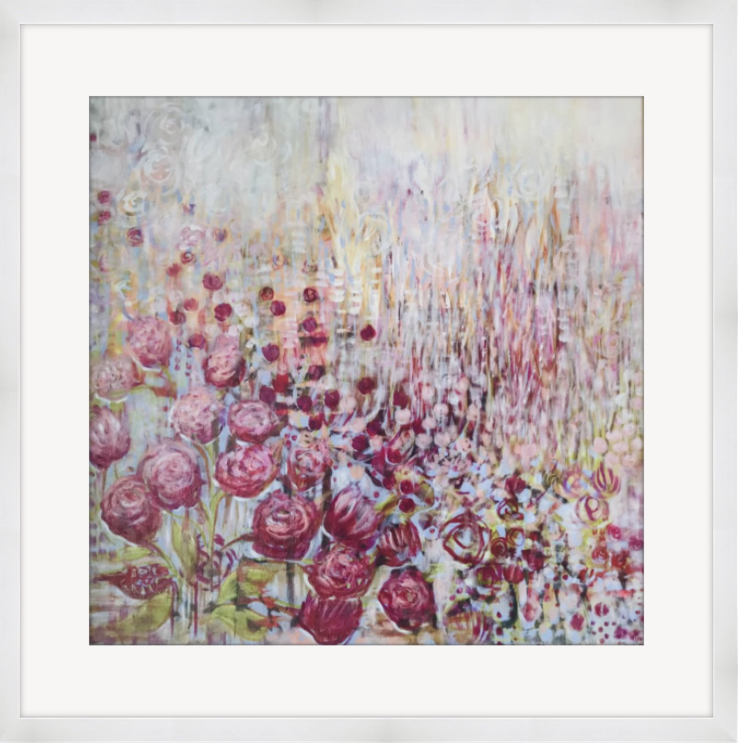 Colourful ABSTRACT GICLEE PRINT, wall art, interior decor, flower painting, ‘For You, Flowers’