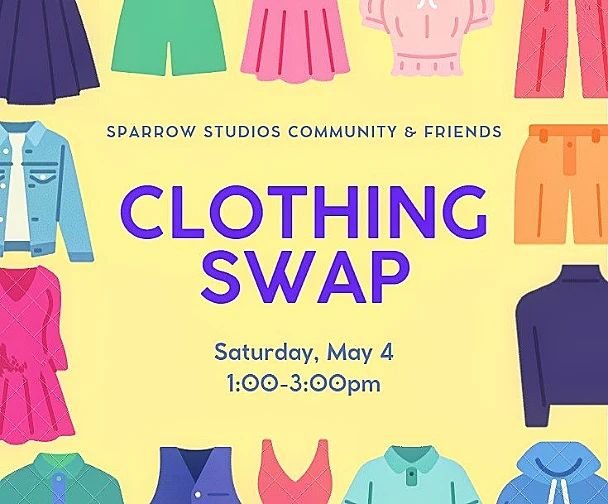 It's time for a Spring clothing swap! Go through those closets and drawers, get rid of what doesn't suit you, and give it new life on another body. Clothing, shoes, and other small items are welcome.

All students&nbsp;and&nbsp;community&nbsp;members