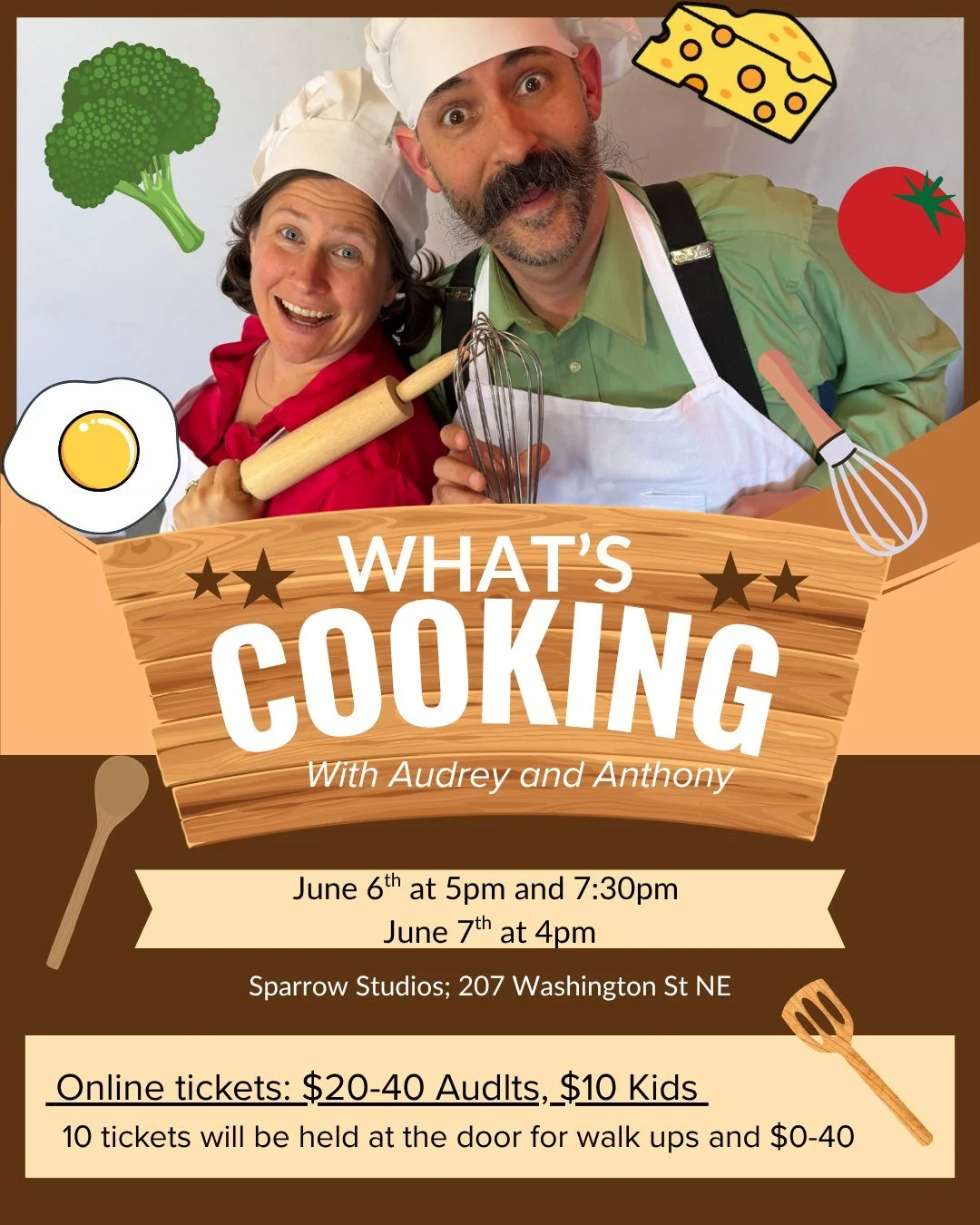 🚨SHOW ANNOUNCEMENT! 🚨 What&rsquo;s Cooking with Audrey and Anthony - the wildly successful fun, fast-paced syndicated variety cooking show that brings flavor, laughter, and creativity into kitchens across America - is coming to Olympia!!! Hosted by