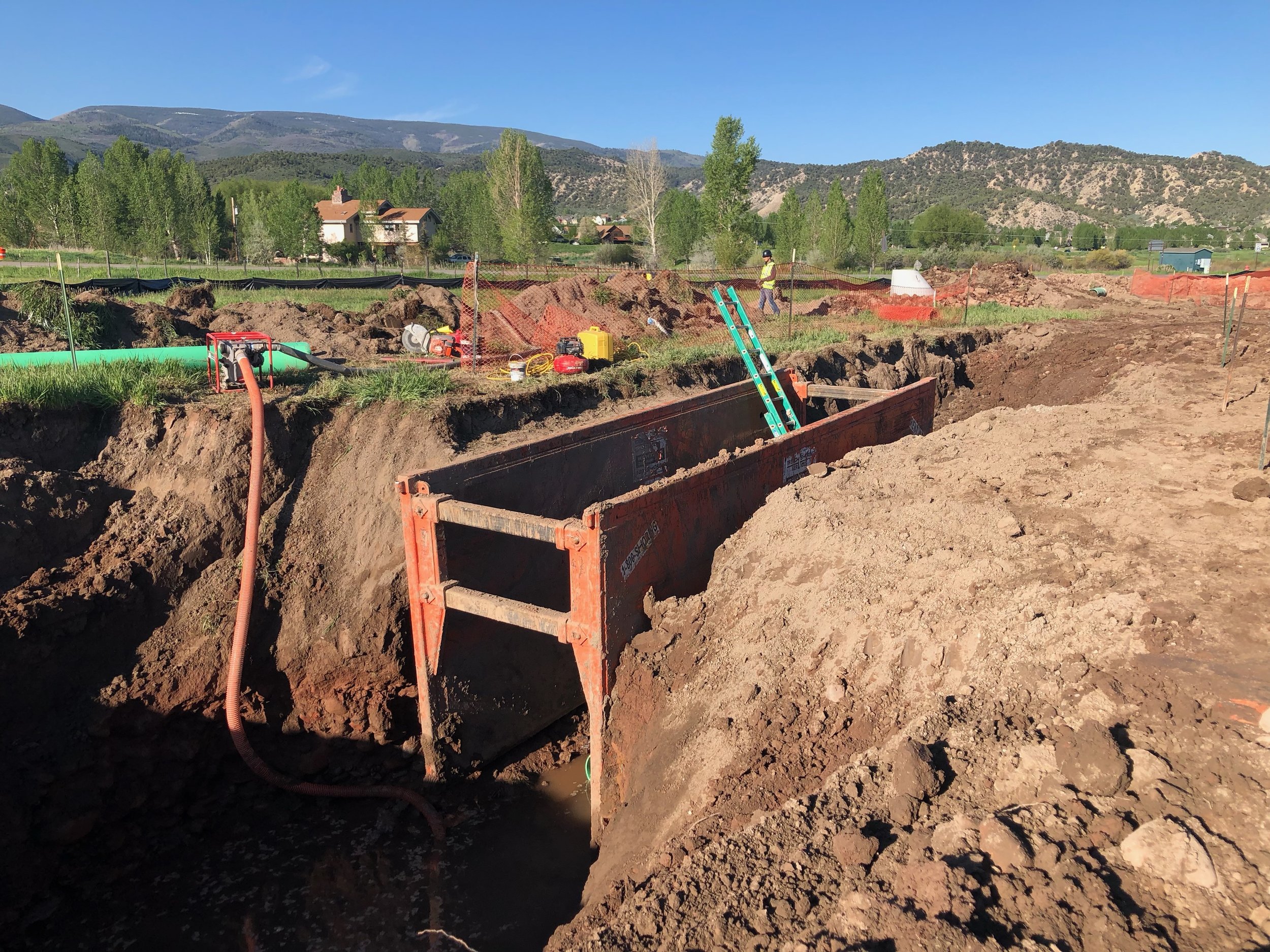 Deep utility work continues this week at the intersection of Brush Creek Road and Sylvan Lake Road.