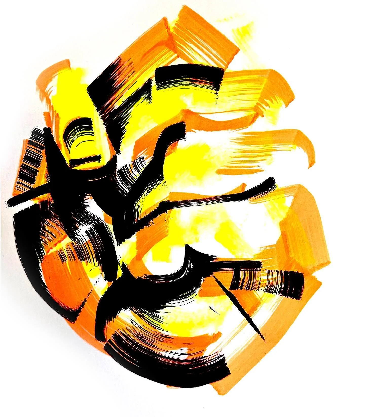 I love painting directly on paper without sketching but you never know what you are going to get. 
.
#acrylic and #ink on #paper .