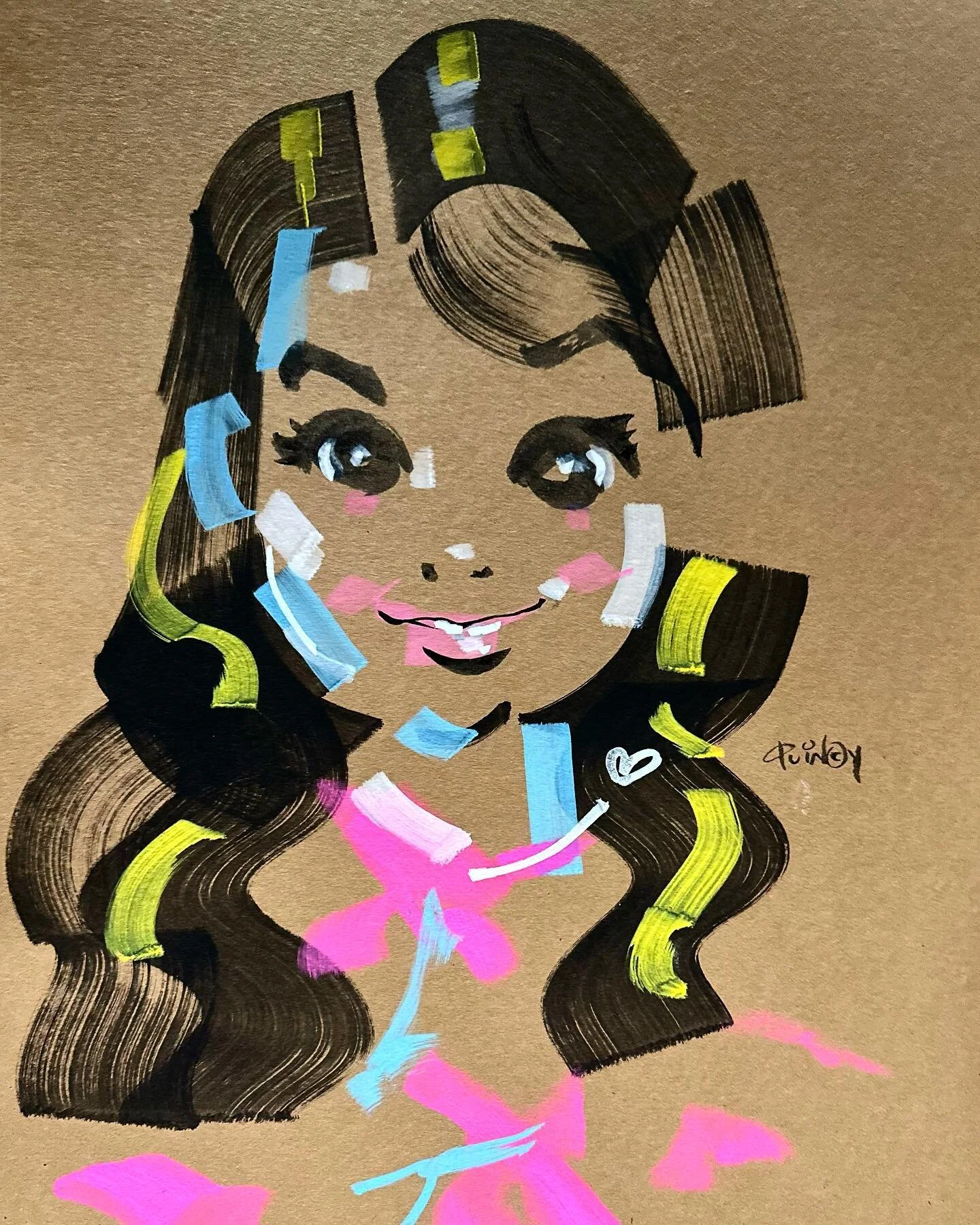 #popportrait #portrait  #caricature #painting @poscamexico  @posca_usa @posca_uk @poscaoficial @montana_colors