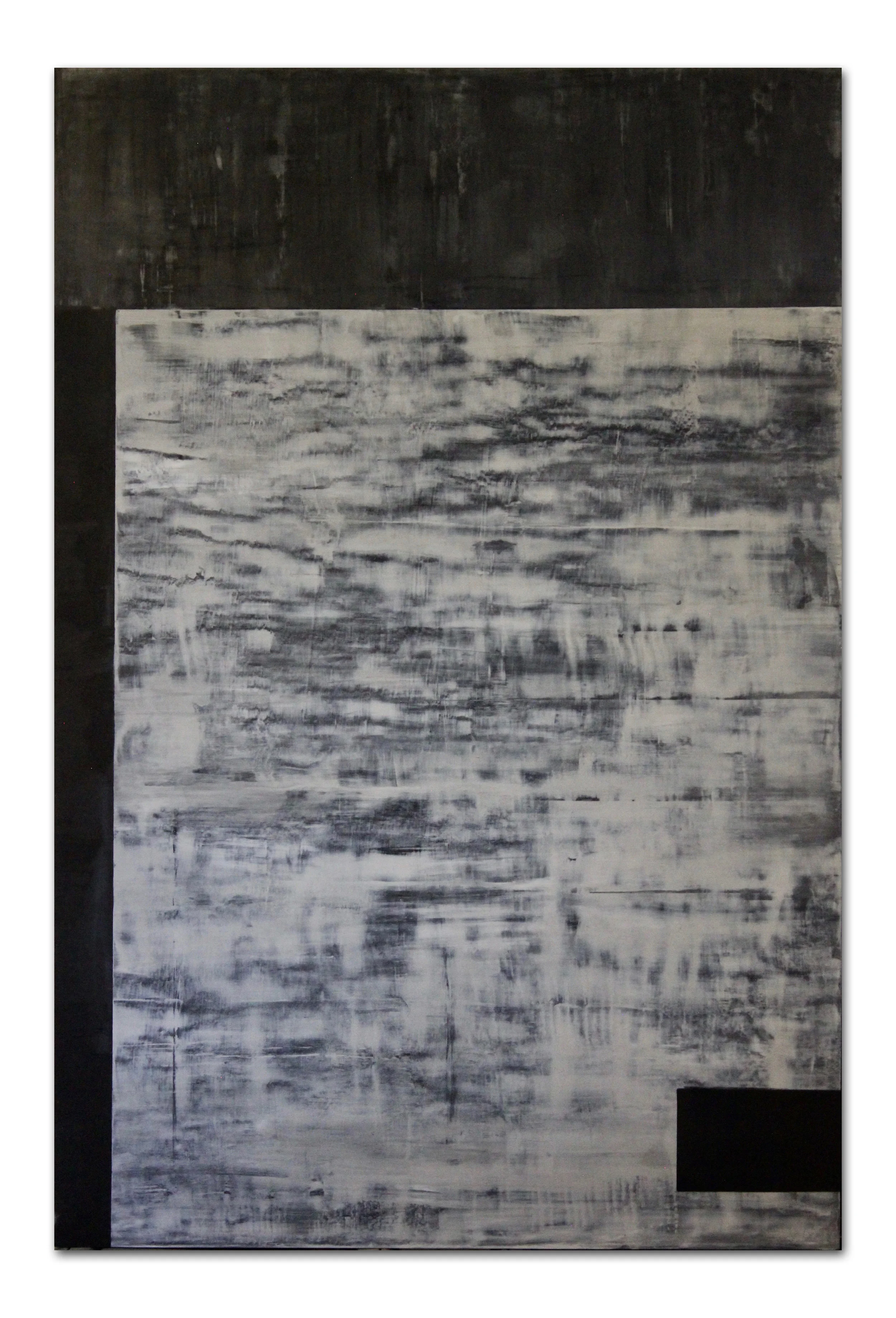 #19016. Time’s Edge Revealed. I 60" x 40”. Oil and wax on wood panel. .