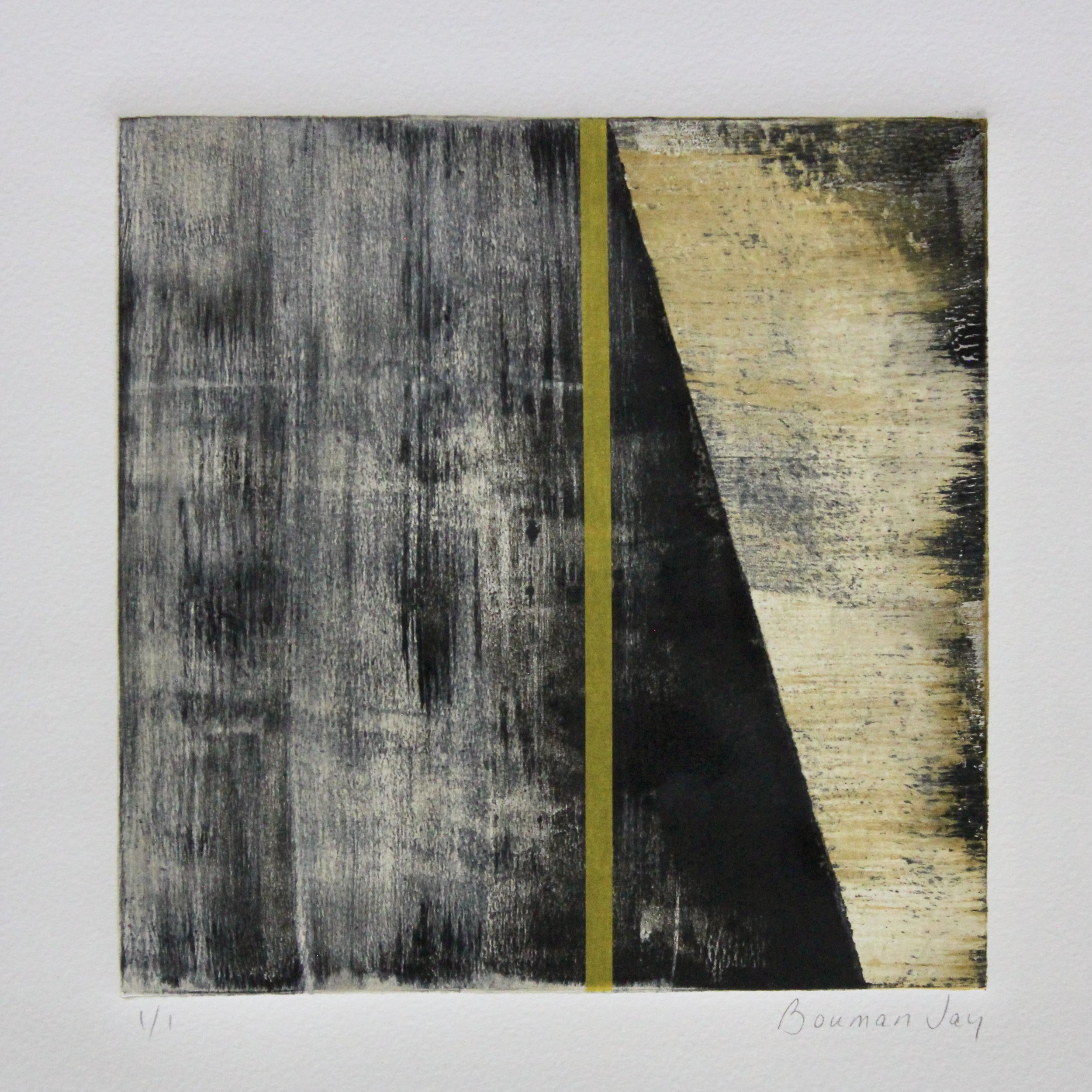  2019-025. from Another Time series. 8” x 8” monotype on 18” x 18” Somerset paper. Wood frame. $500. Available from artist.  