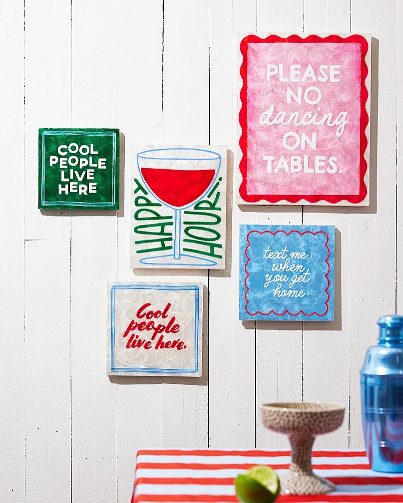 Possibly my FAVOURITE drop of the year. These babies are just about to land in store &amp; they are perfection!! 
If your house needs personality &amp; fun, start here! It&rsquo;s happy hour cool kids 😎🌈