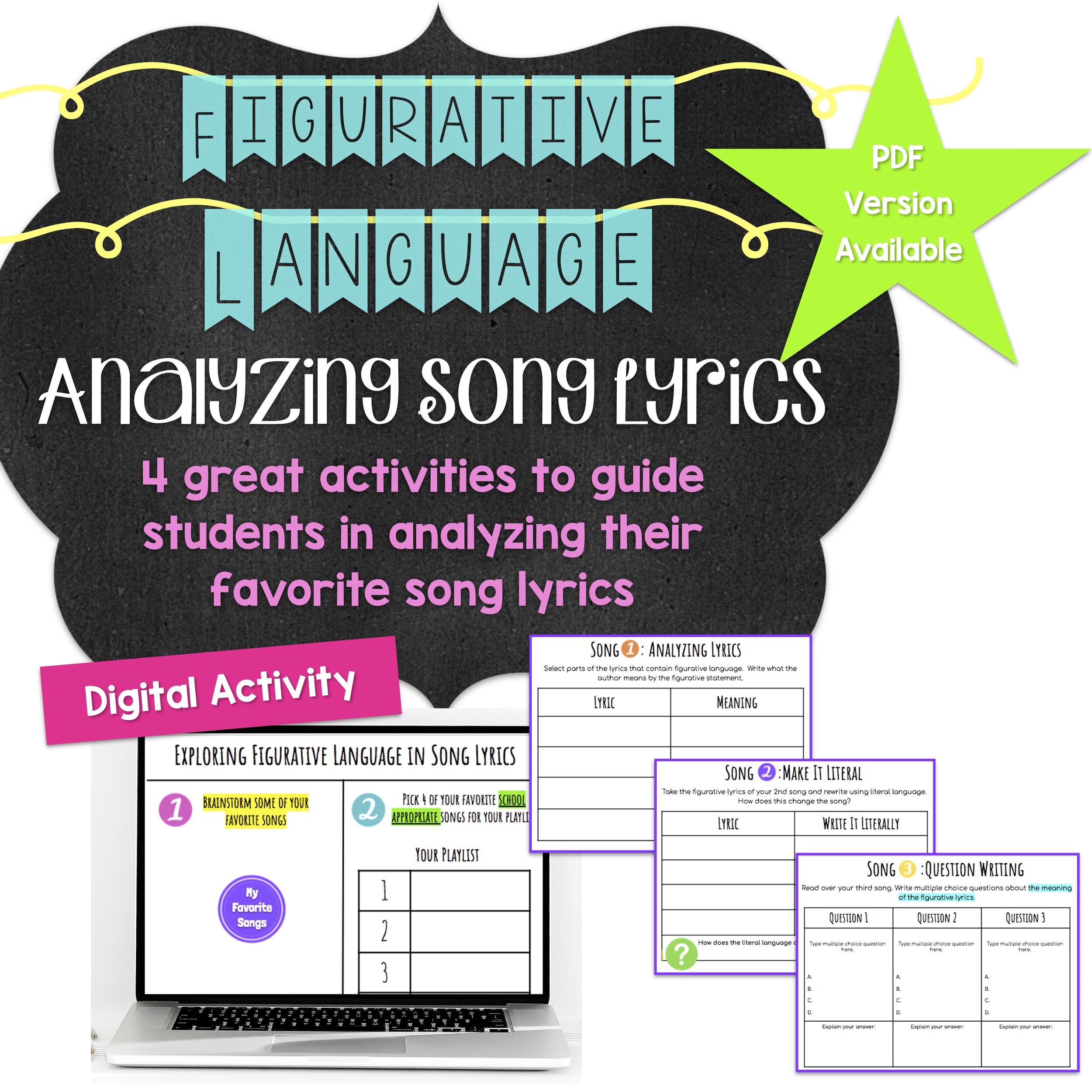 picture Figurative Language In Song Lyrics Answer Key rl ri 4 figurative language