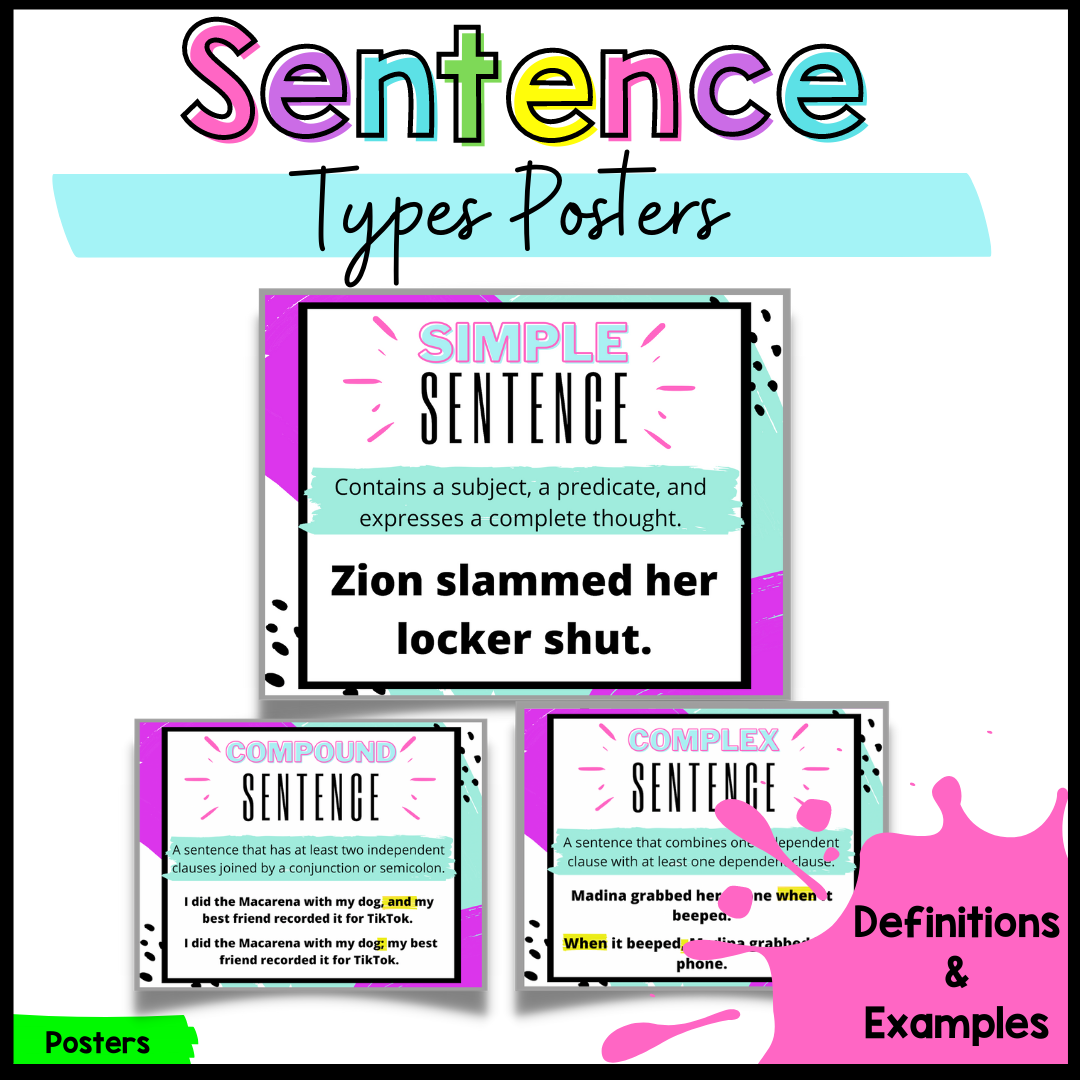 Simple Sentence Poster