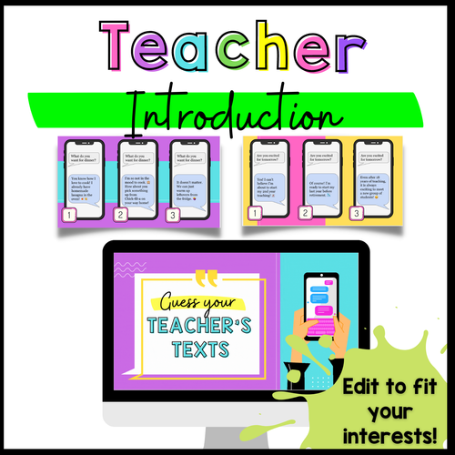 Meet the Teacher and Teacher Introduction Activities — Teaching ...
