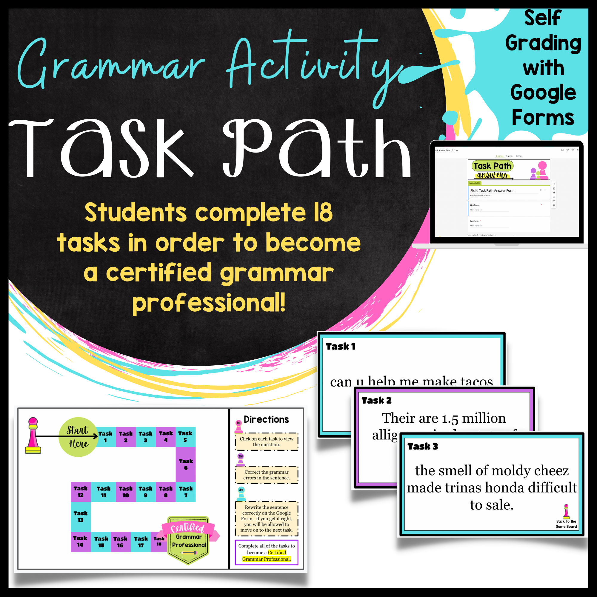 How to Create a Self Grading Google Form for Grammar Assignments ...