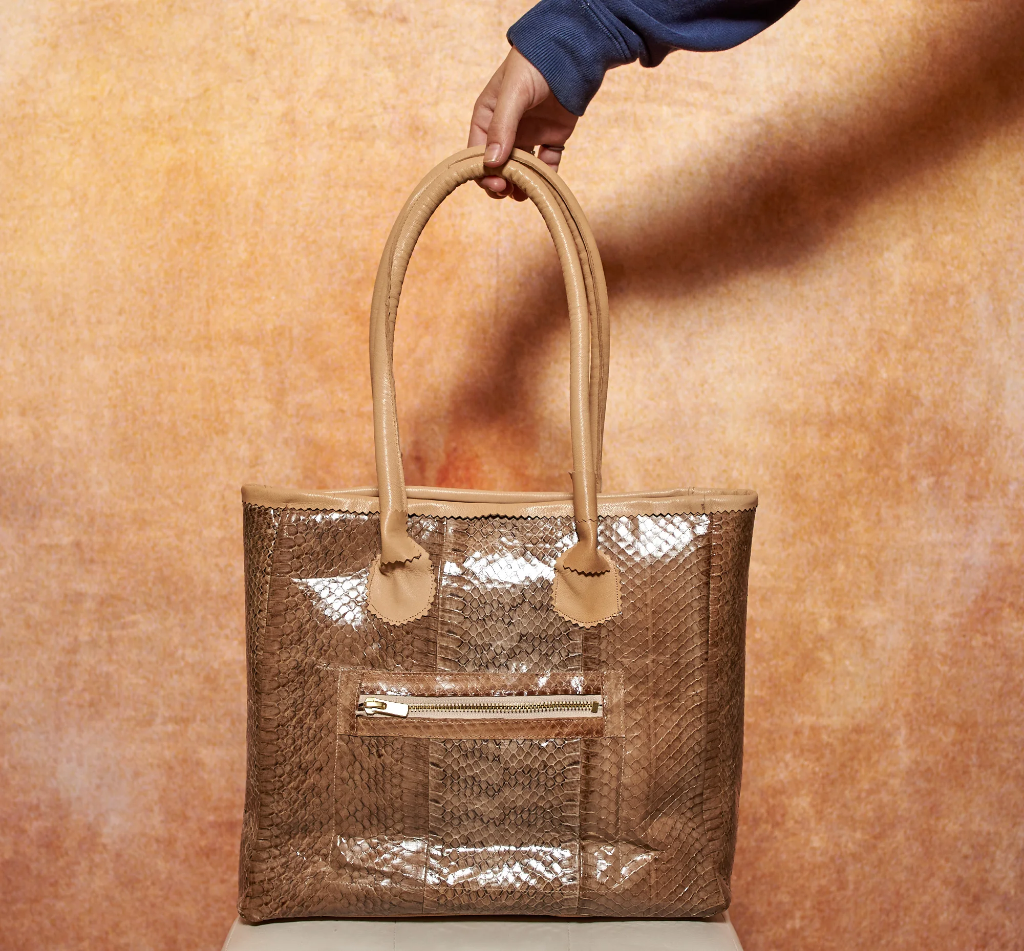 shopping bag in pitone