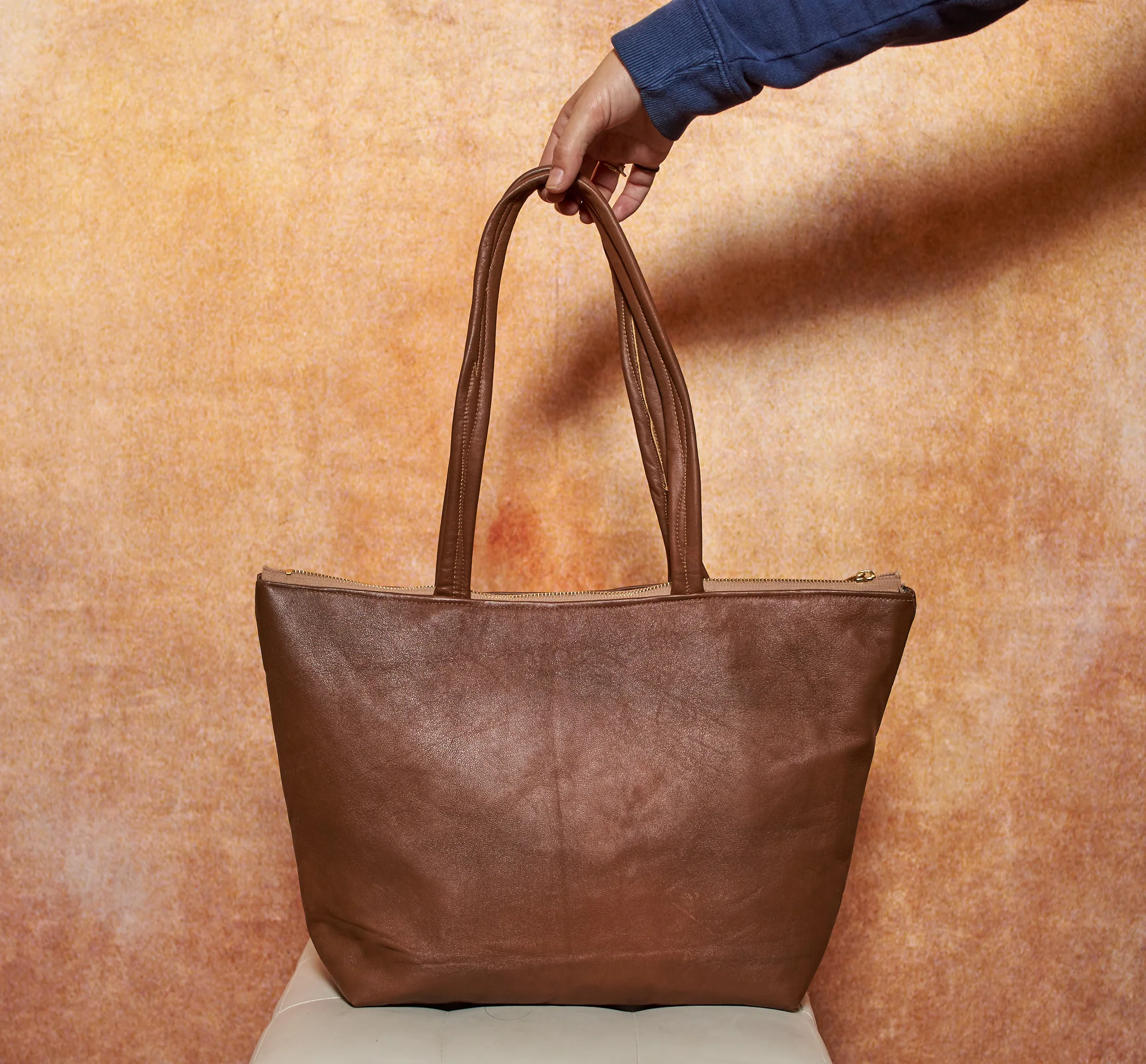 shopping bag in pelle