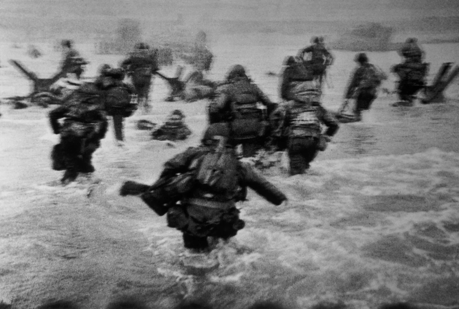 FRANCE. Normandy. W.W.II. Operation OVERLORD. Omaha Beach. June 6th, 1944. In June 1944 the Allied forces opened a second front in Normandy (after the one in North Africa and Italy) to liberate France. On June 6th, in what was later called D-Day, 90,000 soldiers landed on Omaha Beach (the coded name for Coleville-sur-Mer). Many of them were killed by German troops, but the Allies managed nonetheless to defeat the Germans. FRANCE. Normandy. W.W.II. Operation OVERLORD. Omaha Beach. June 6th, 1944. The first wave of American troops lands at dawn.