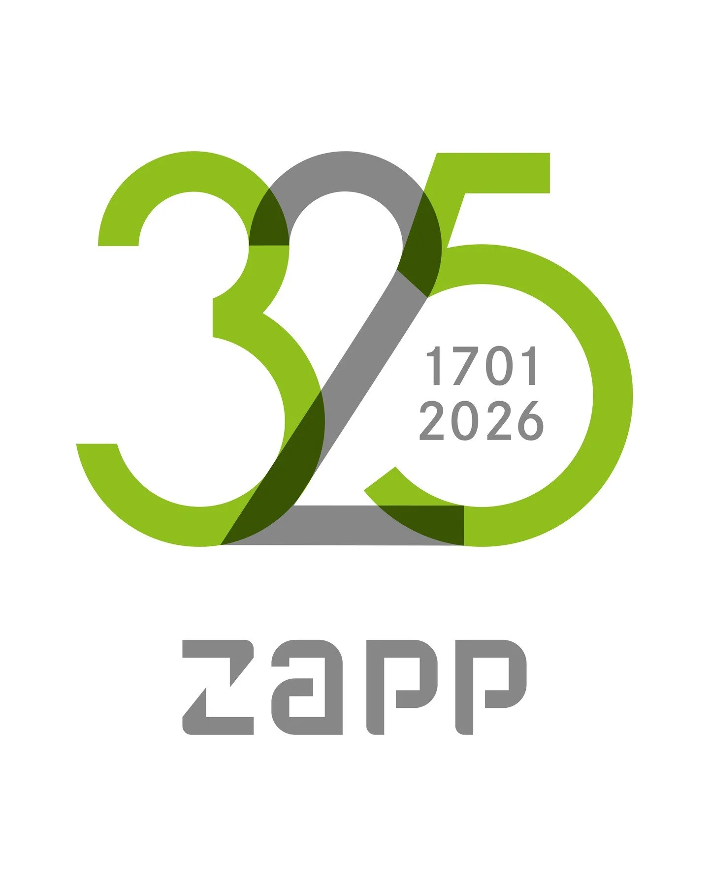 325 Jahre Zapp! 
Konzeption und Gestaltung einer visuellen Identit&auml;t f&uuml;r das 325-Jahre Jubil&auml;um des Traditionsunternehmens Zapp.
Das von mir entwickelte Logo findet sich in diesem Jahr auf verschiedenen Medien wieder.
Happy Birthday!

