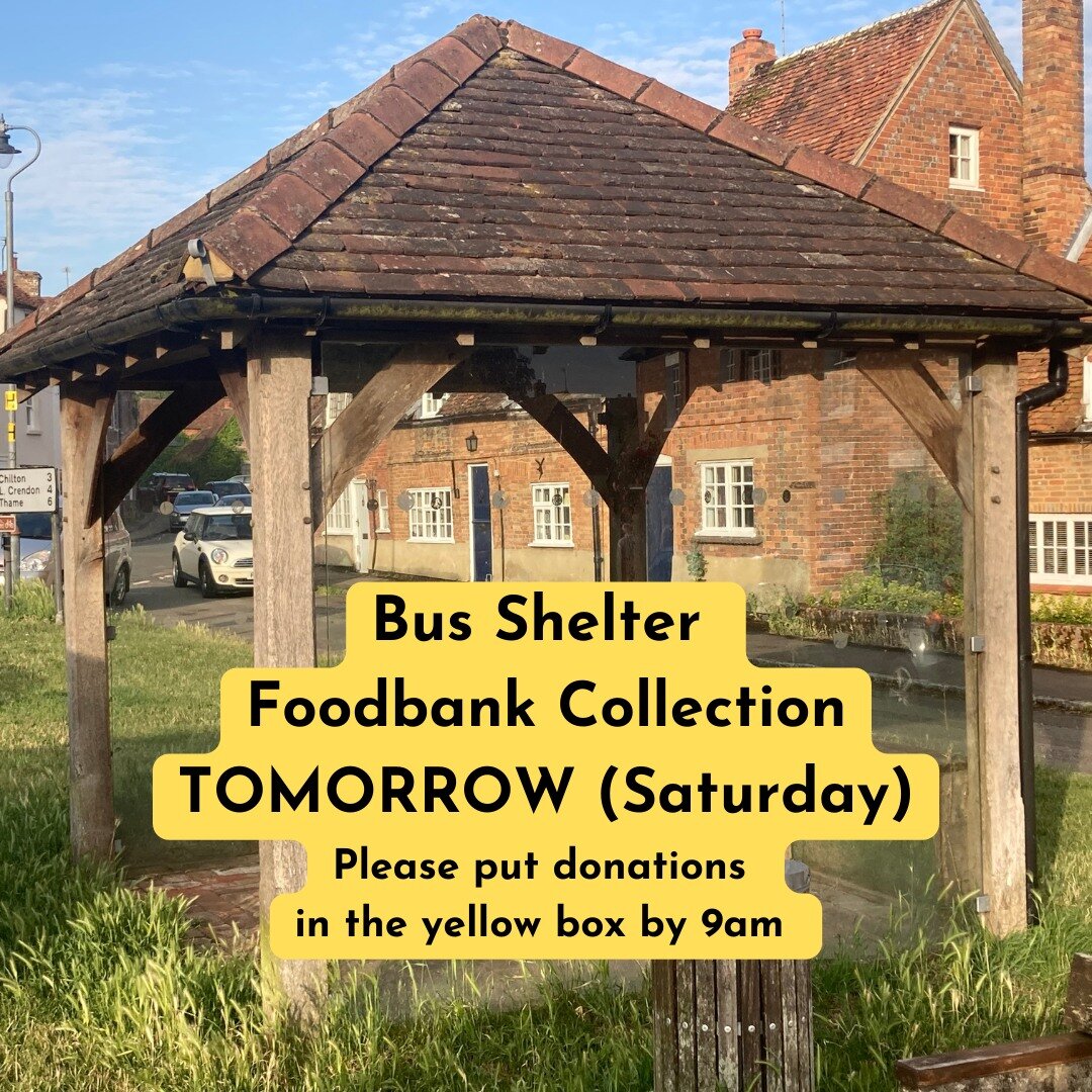 Brill Bus Stop Foodbank Collection TOMORROW (Feb 3rd) 
*
Please leave donations in the yellow box in the bus shelter for collection by the Bernwode Community Bus at 9am (prompt!). Sorry for short notice...
*
Donations are delivered to the Aylesbury V