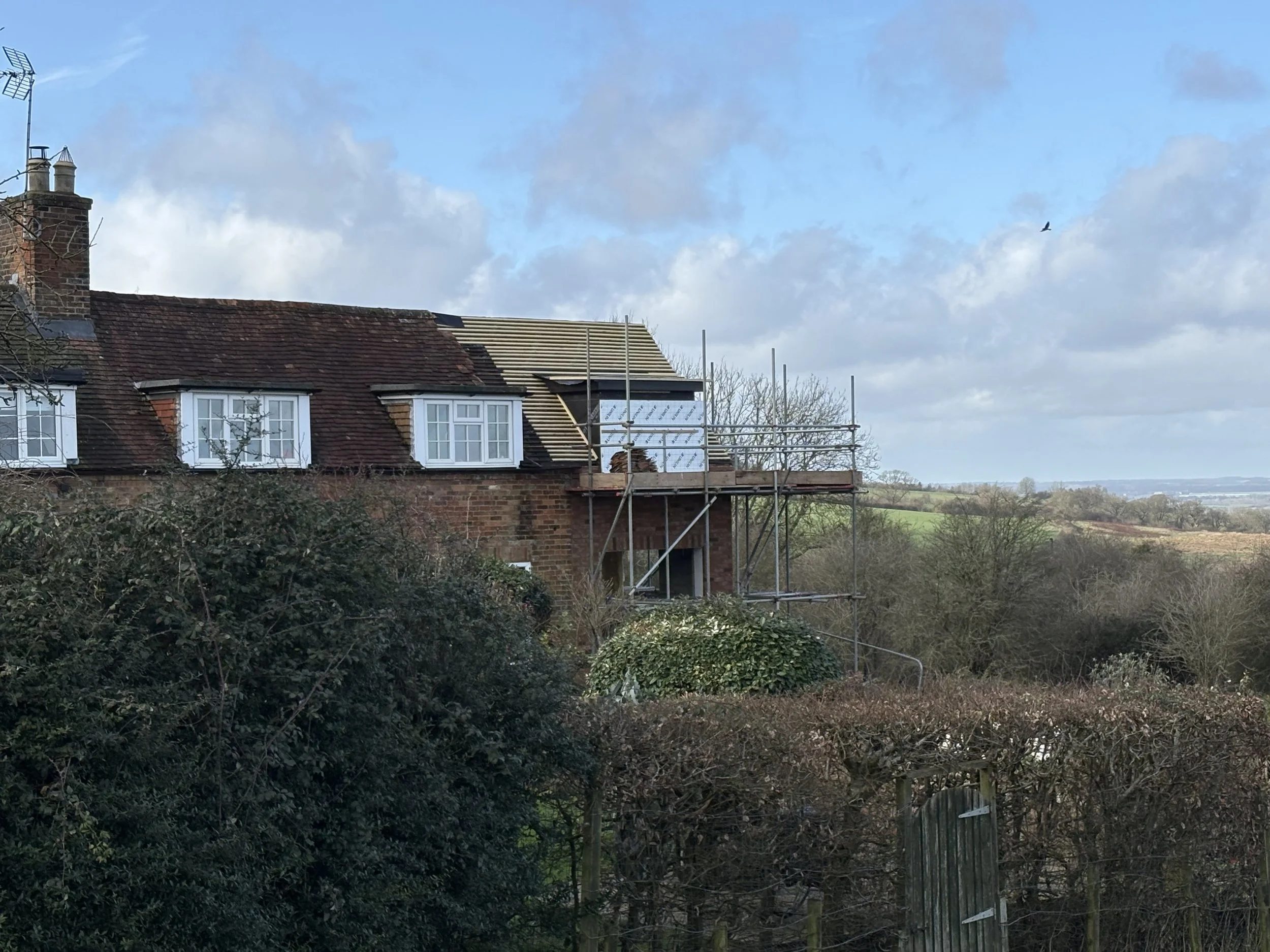 Photo of building work on Brill Common.