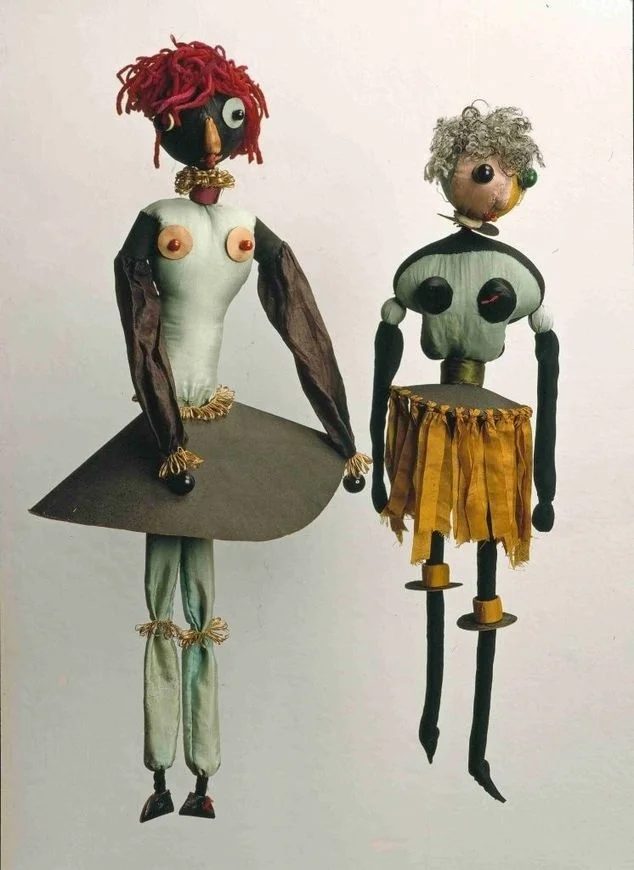 Two of Hannah Höch’s dolls. Via Artstack .