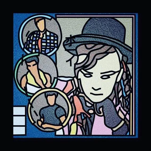 Culture Club Colour By Numbers stained glass window design