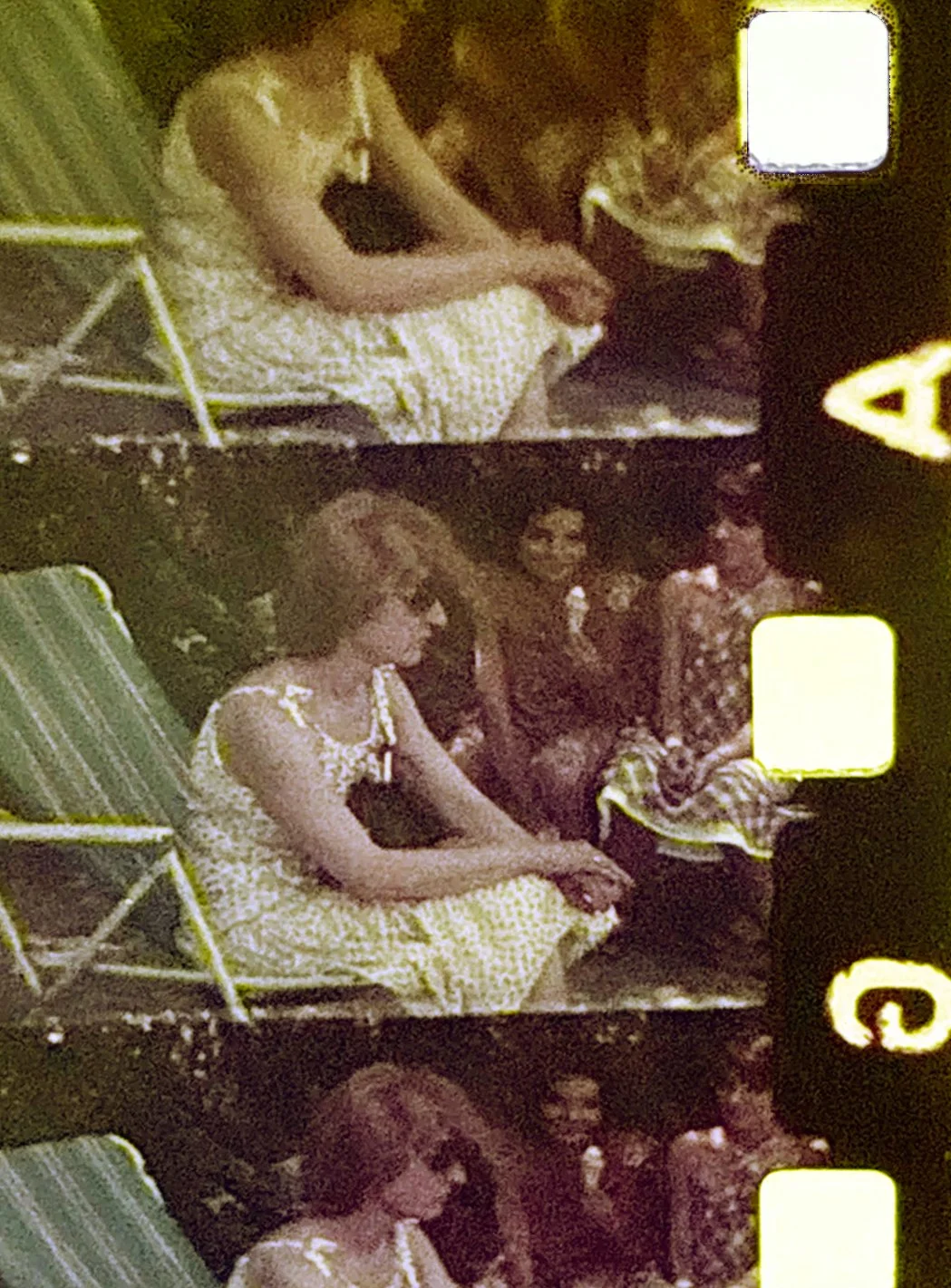  Rehearsal  2026, Super 8 Ektachrome film strip. Found archive, 1977.