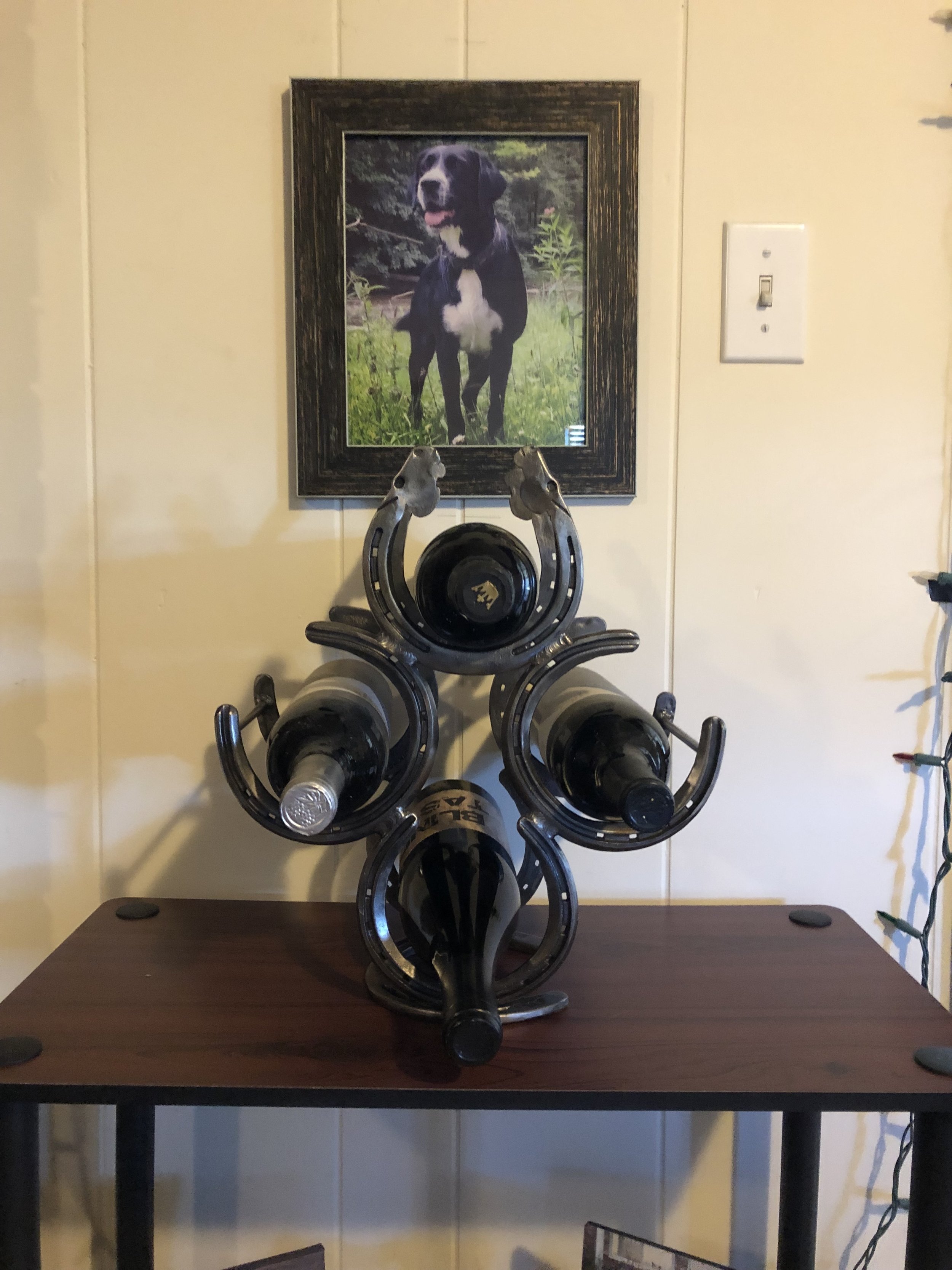 Four Bottle in our living room with a cameo from Rupert!