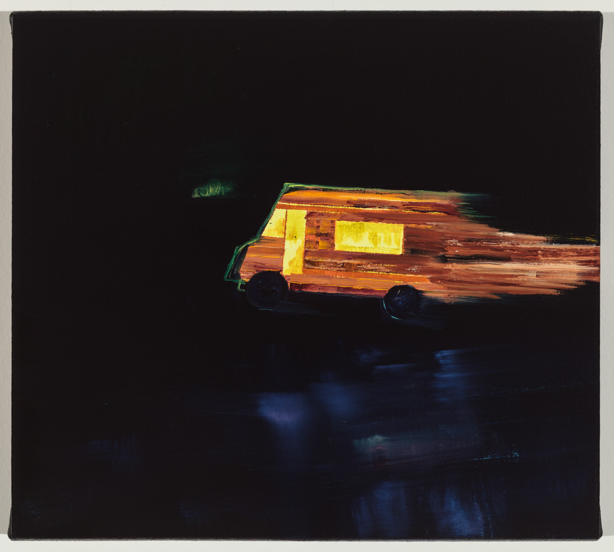  Ghost Log Cabin Food Truck, Oil on canvas, 9” x 10”  