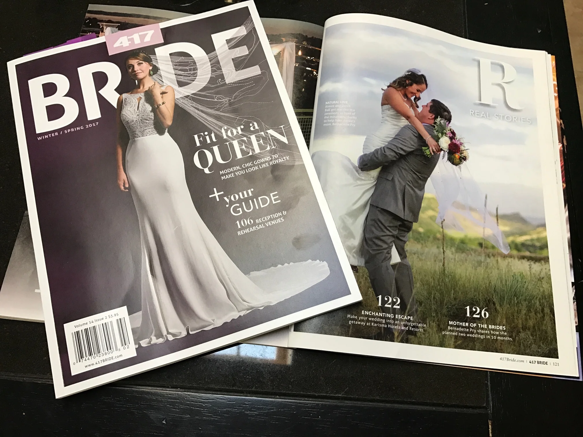 Aimee + Derek's Wedding Featured in 417 Magazine